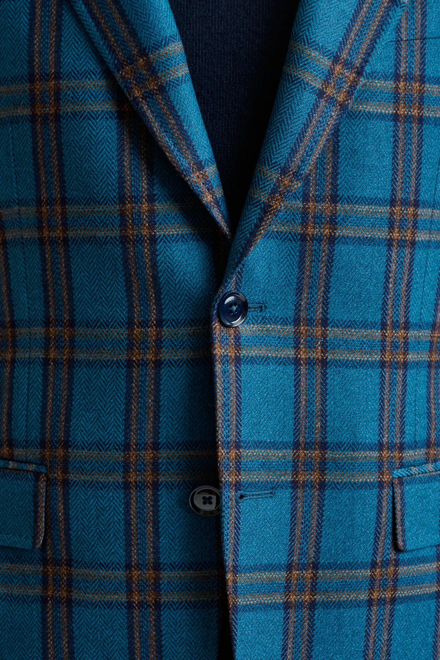 Blue Wool & Cashmere Soho Jacket Escape - Image 3