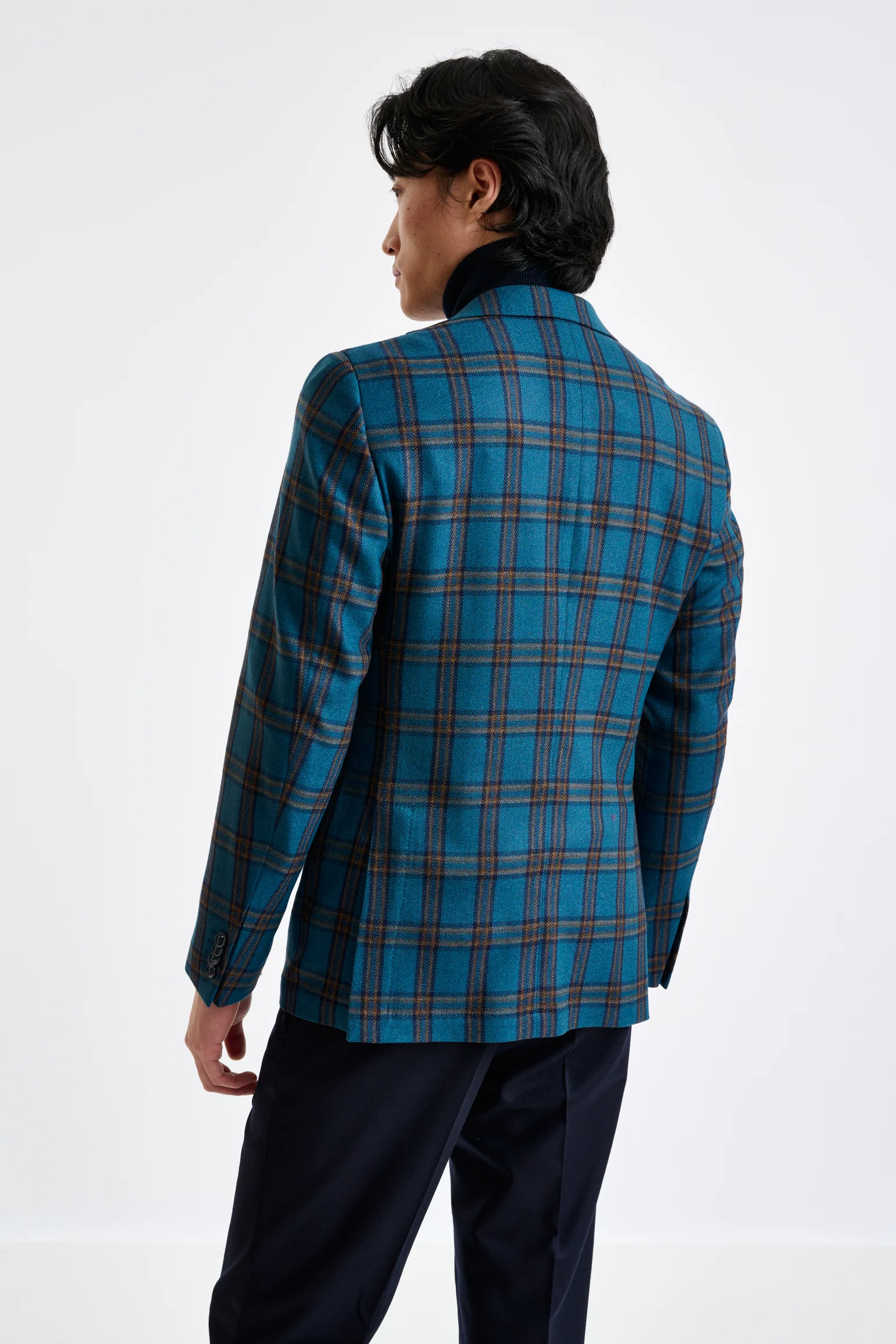 Blue Wool & Cashmere Soho Jacket Escape - Image 7