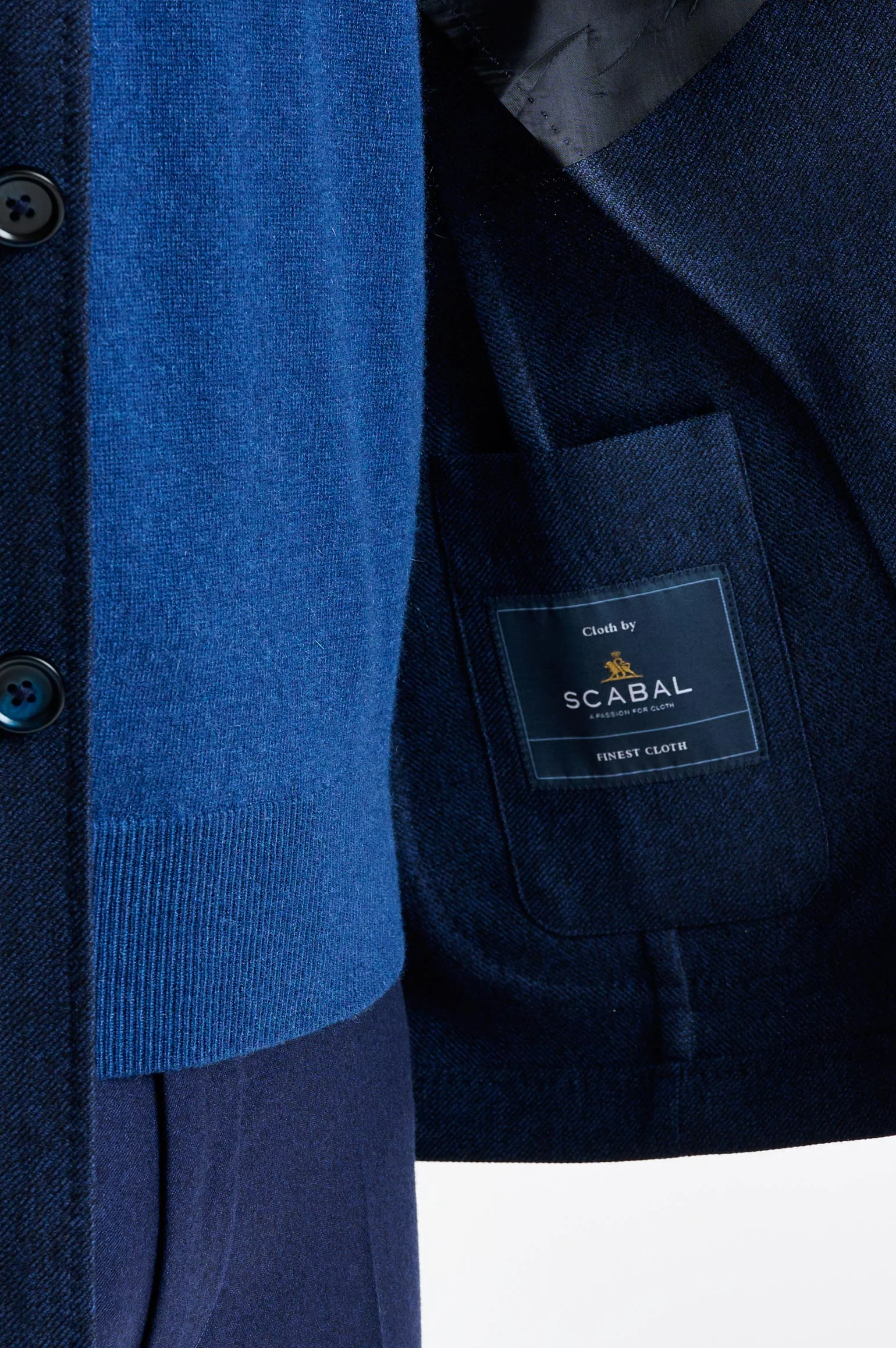 Blue Wool Chelsea Shirt Jacket Harmony - Image 3
