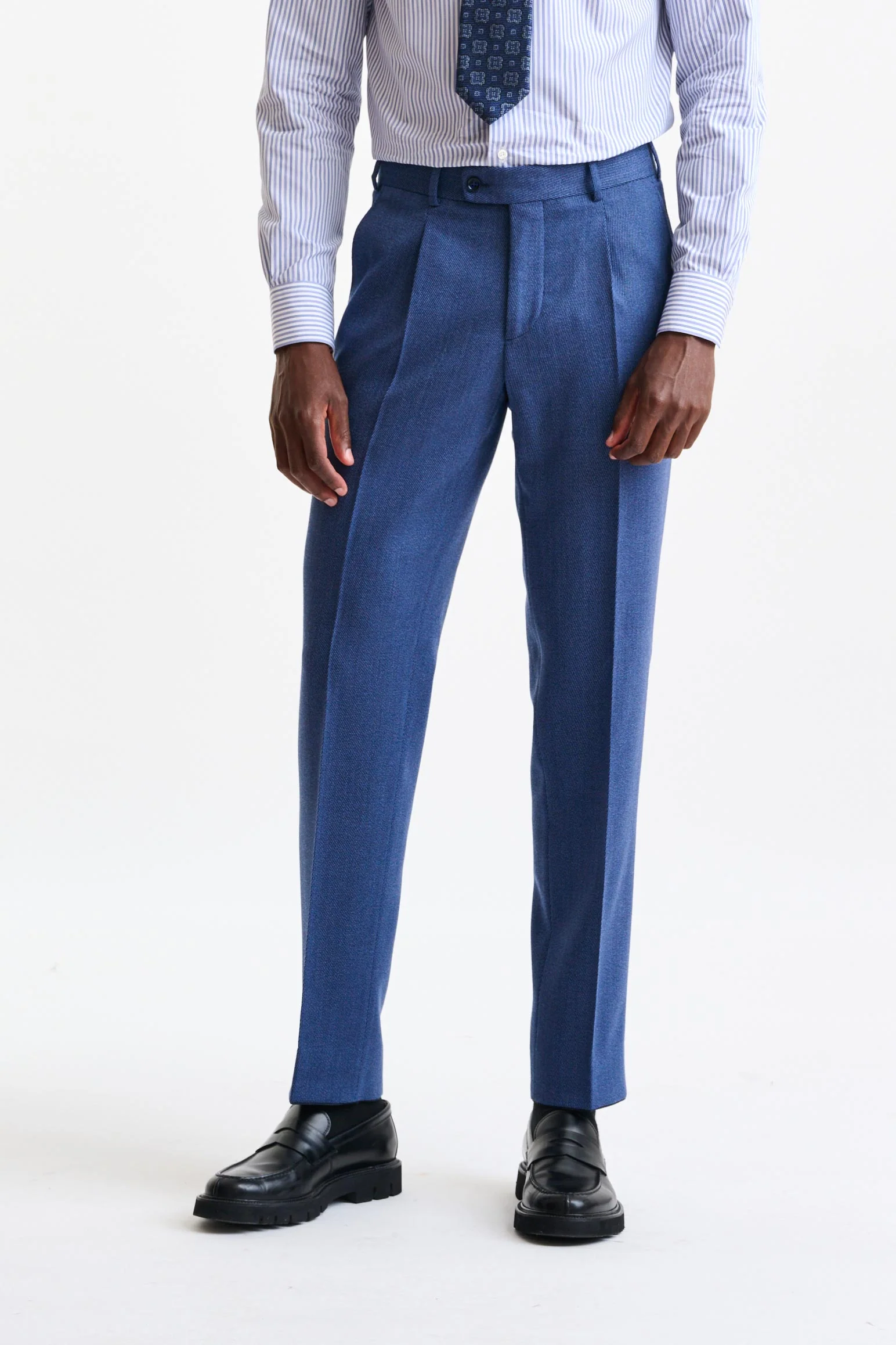 Blue Wool Farley Trousers Freestyle