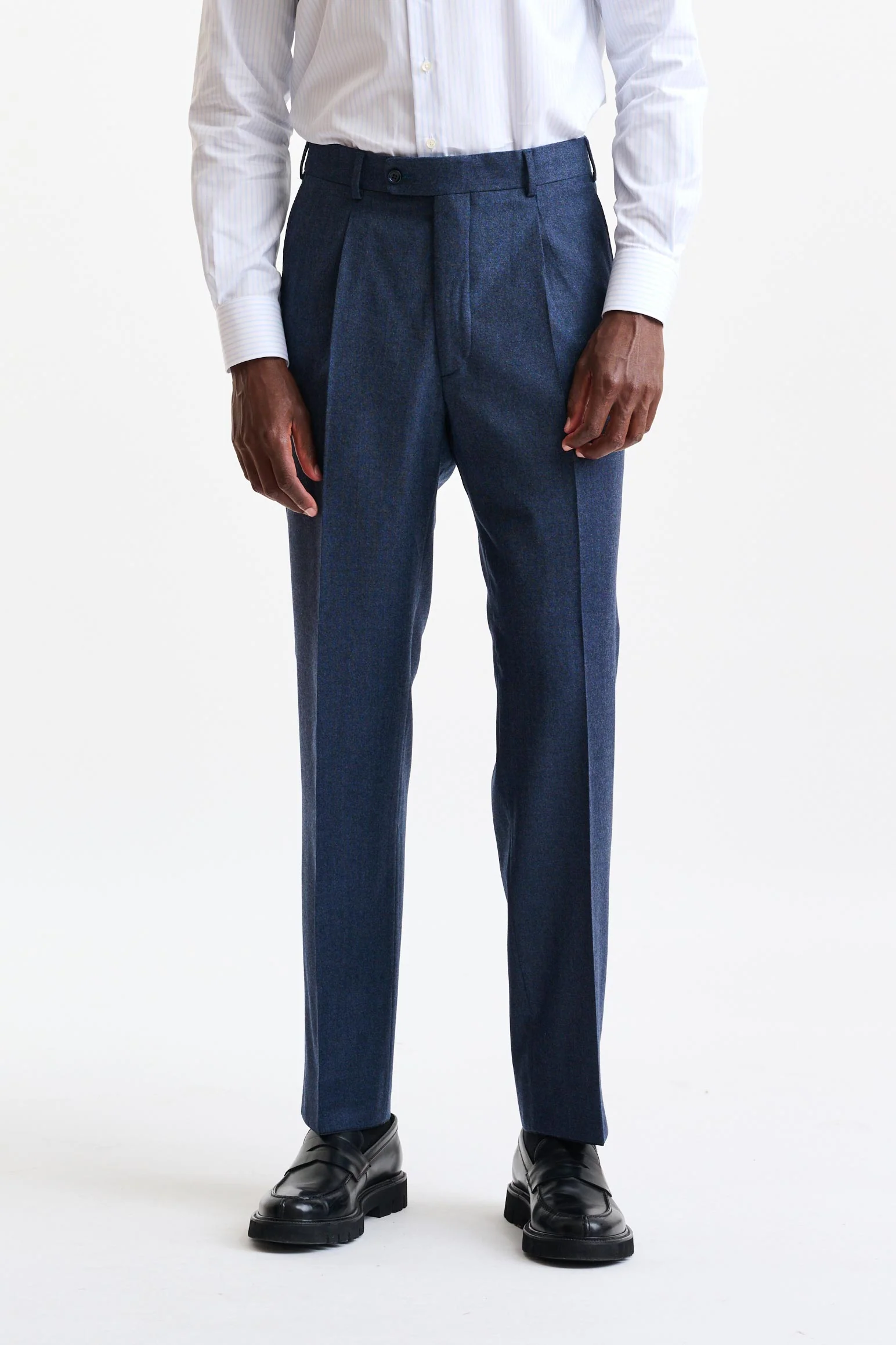 Blue Wool Farley Trousers Hybrid