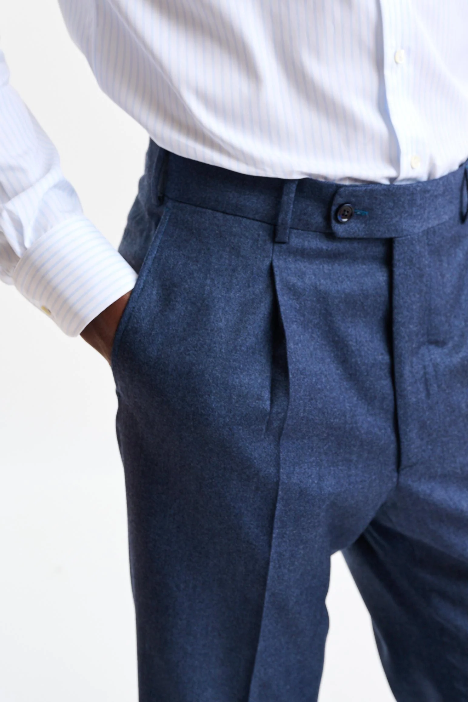 Blue Wool Farley Trousers Hybrid - Image 2