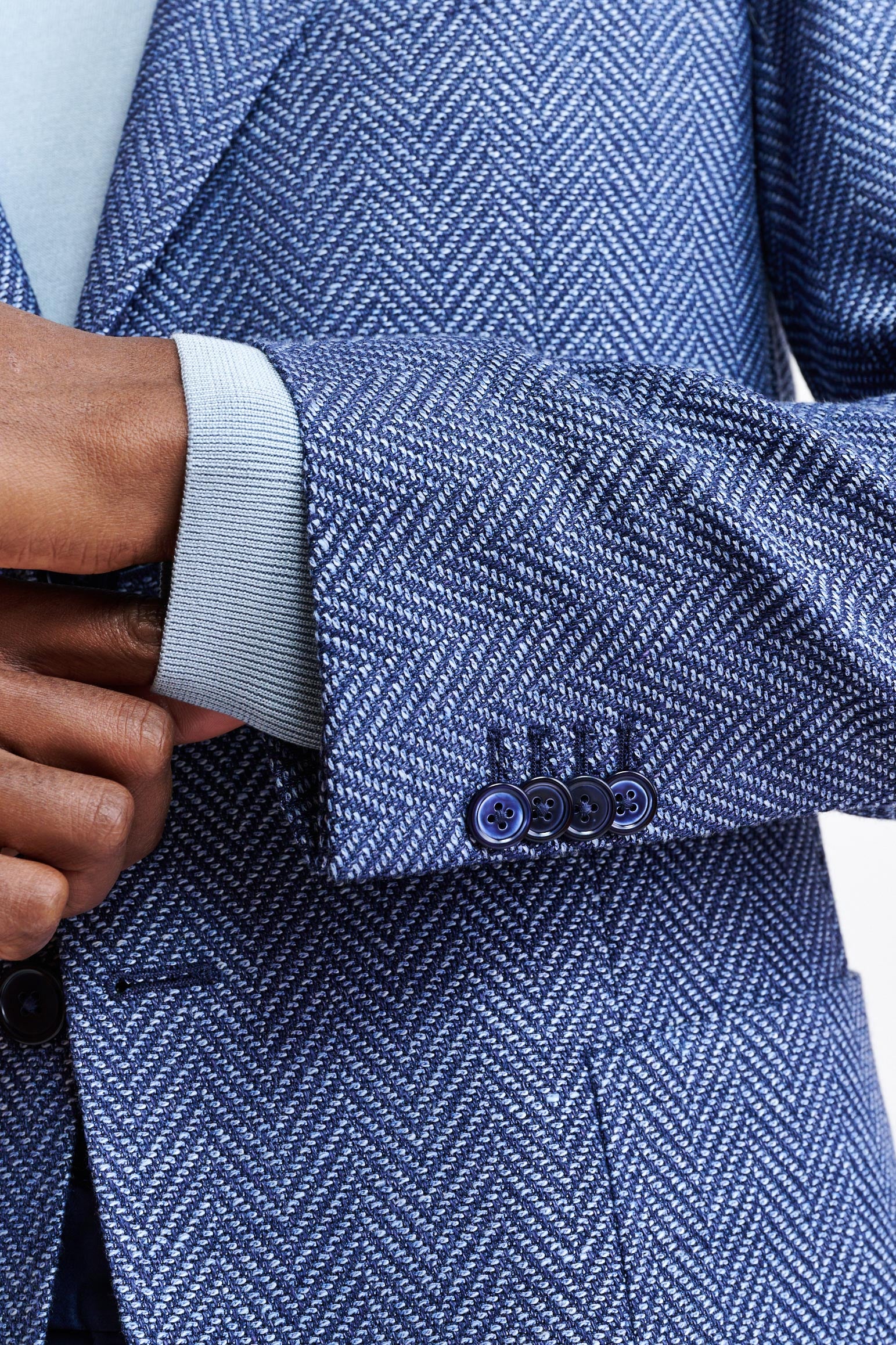 Blue Wool & Linen Kenton Jacket Jazz - Image 2