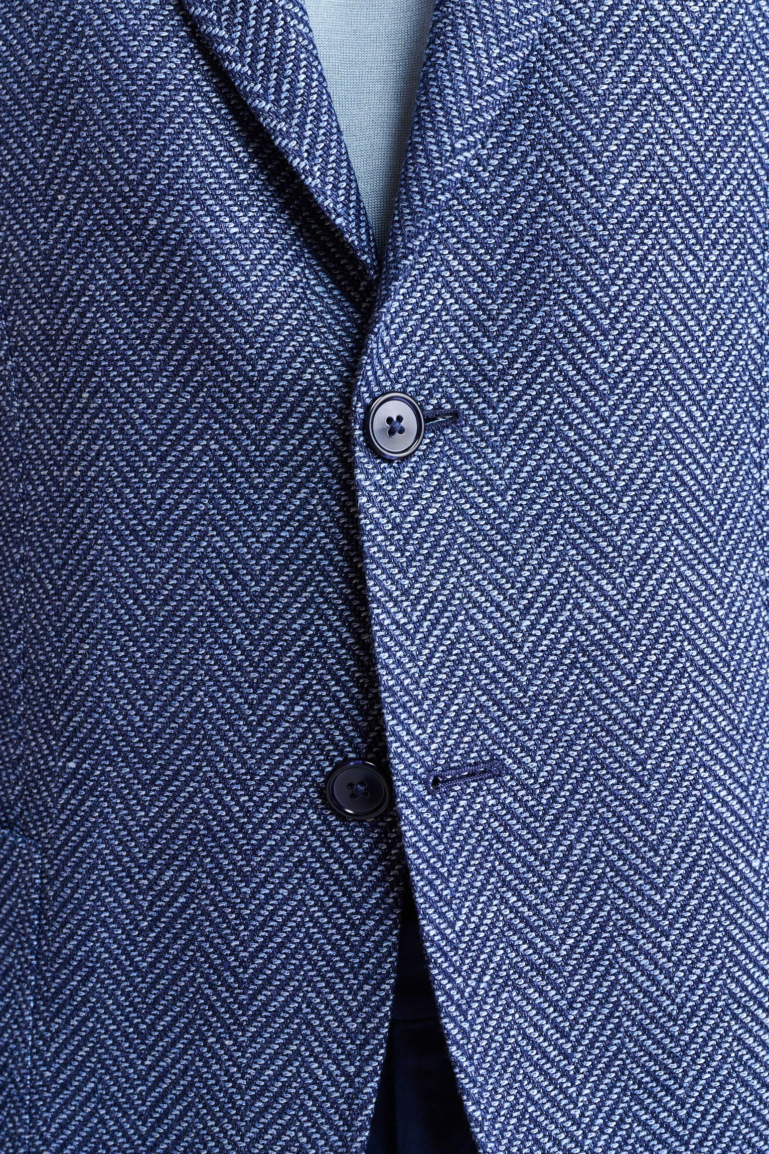 Blue Wool & Linen Kenton Jacket Jazz - Image 3