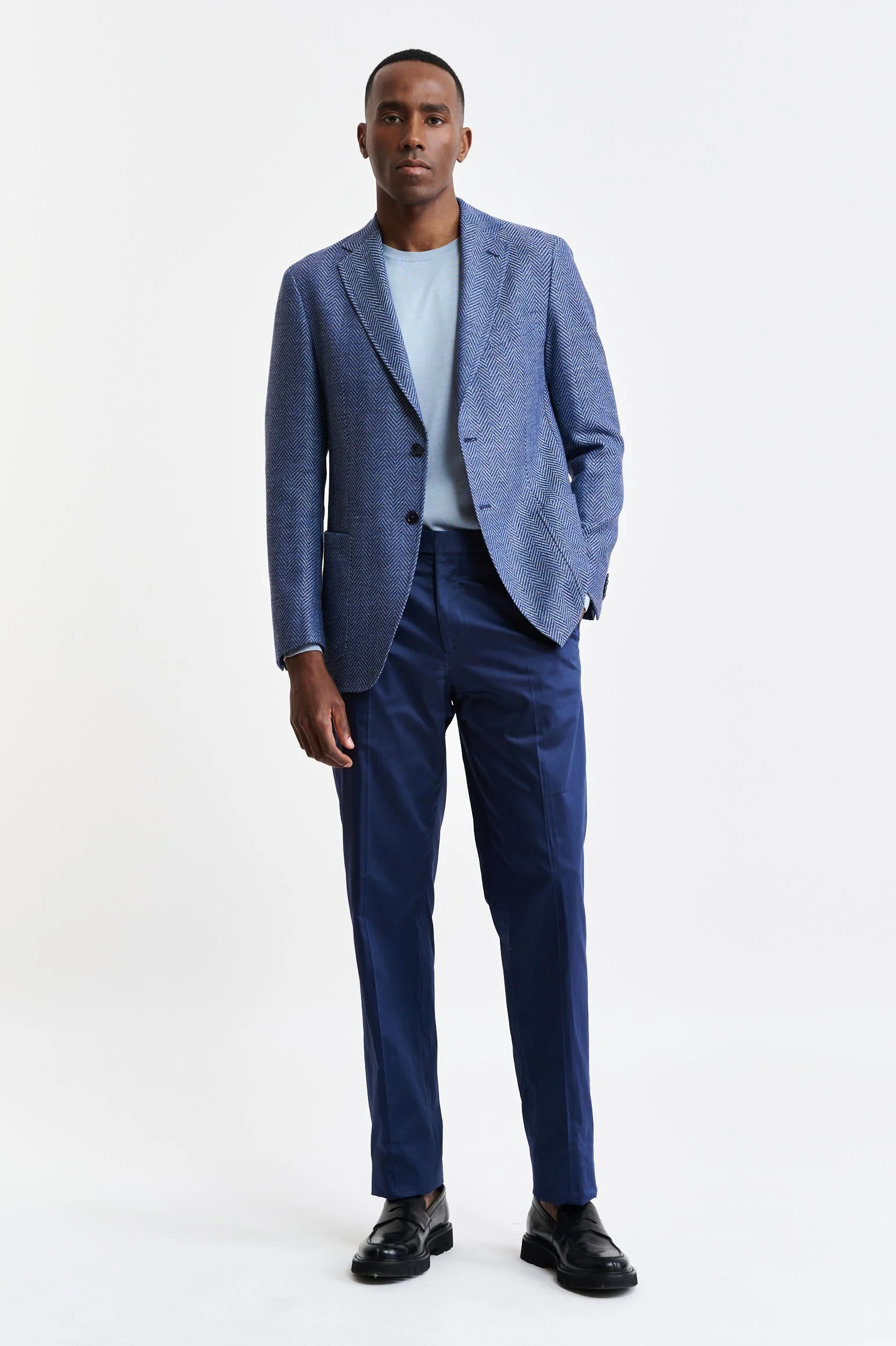 Blue Wool & Linen Kenton Jacket Jazz - Image 5