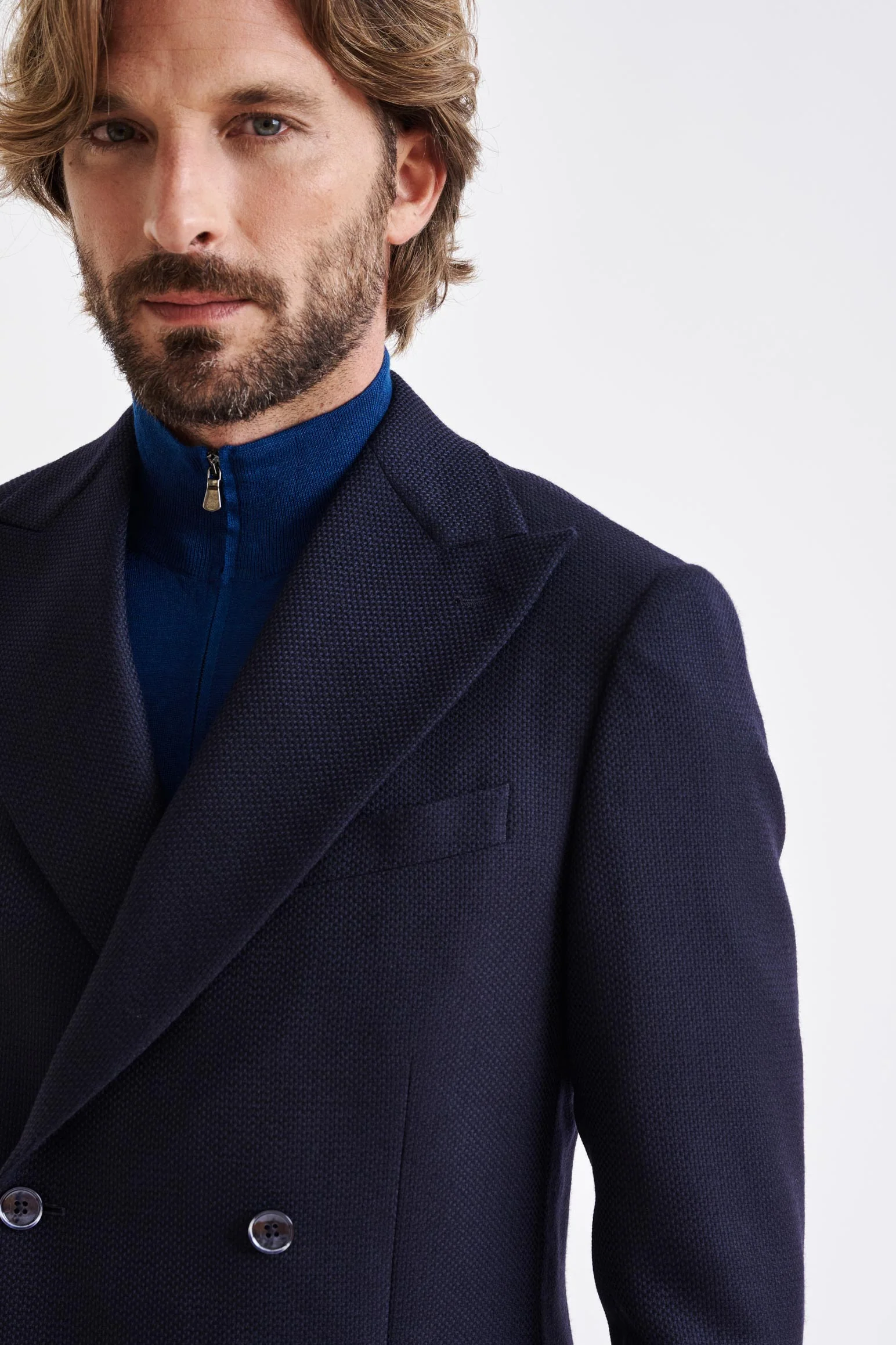 Blue Super 100's Wool Soho Jacket Sonata - Image 7