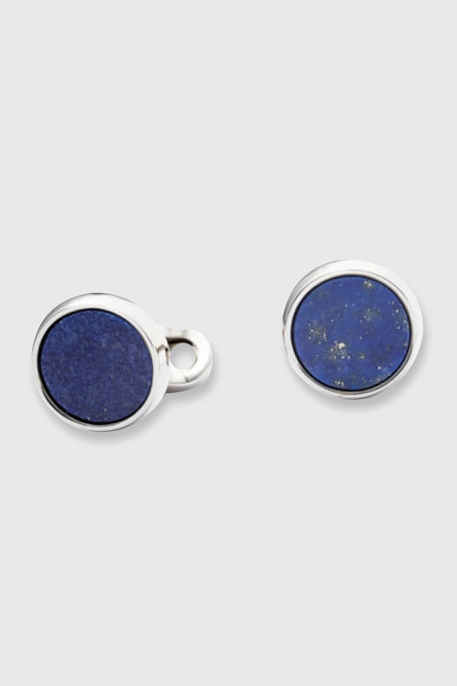 Brass Cufflinks with Lapis Lazuli Stones