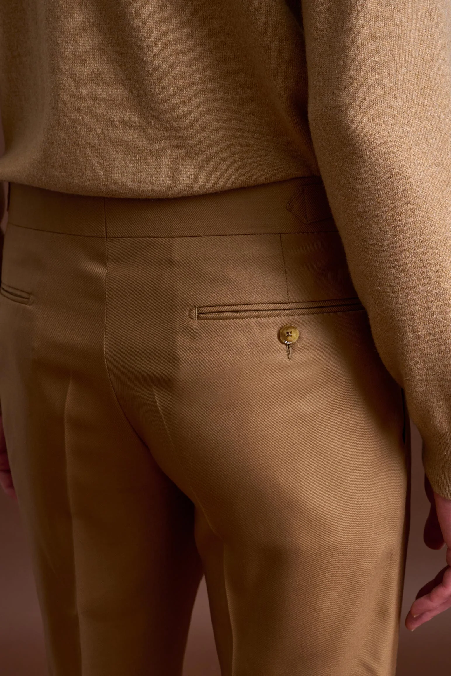 Brown 100% Cashmere Gibbet Trousers Golden Gate - Image 2