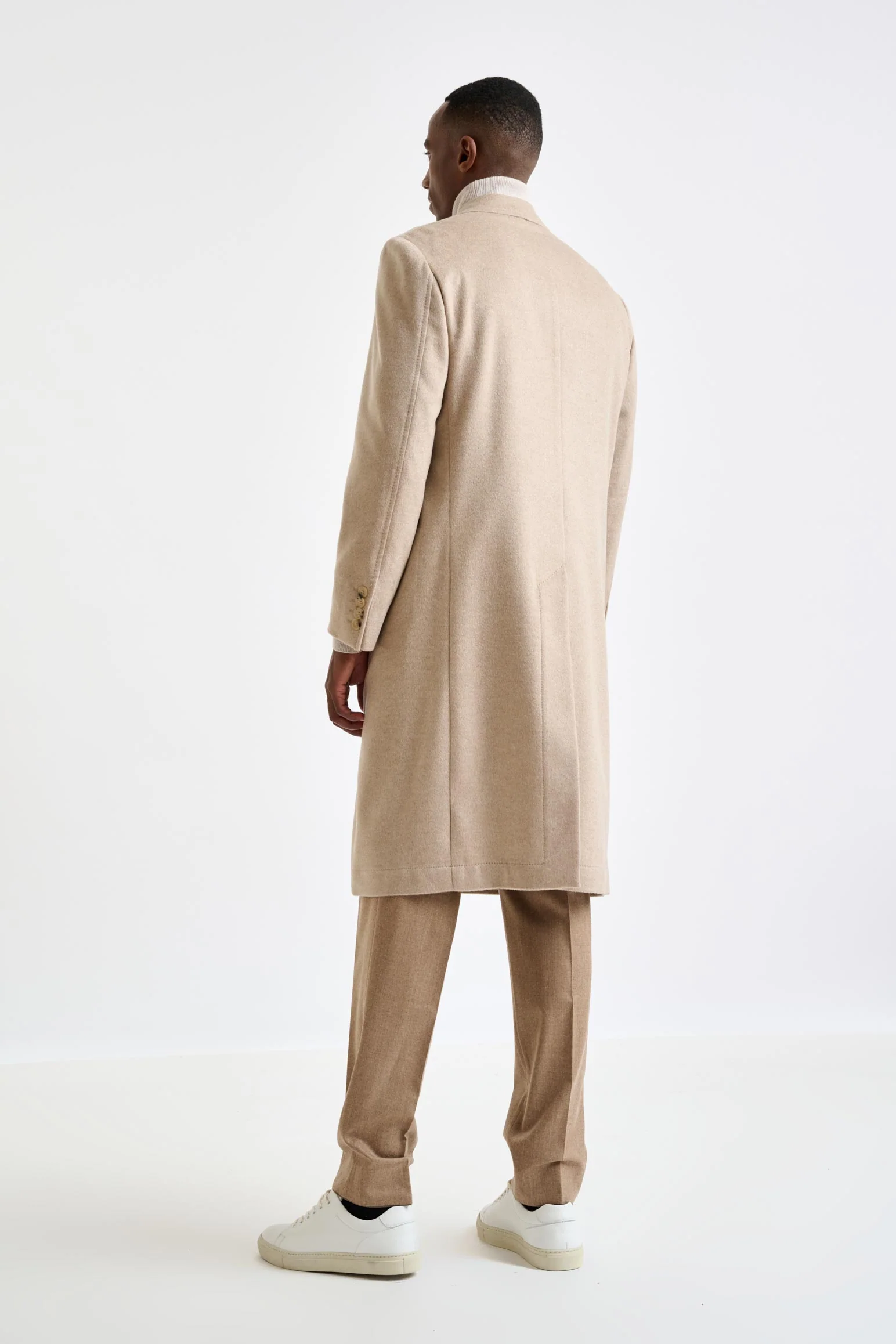 Beige 100% Cashmere Hereford Overcoat Zeus - Image 3