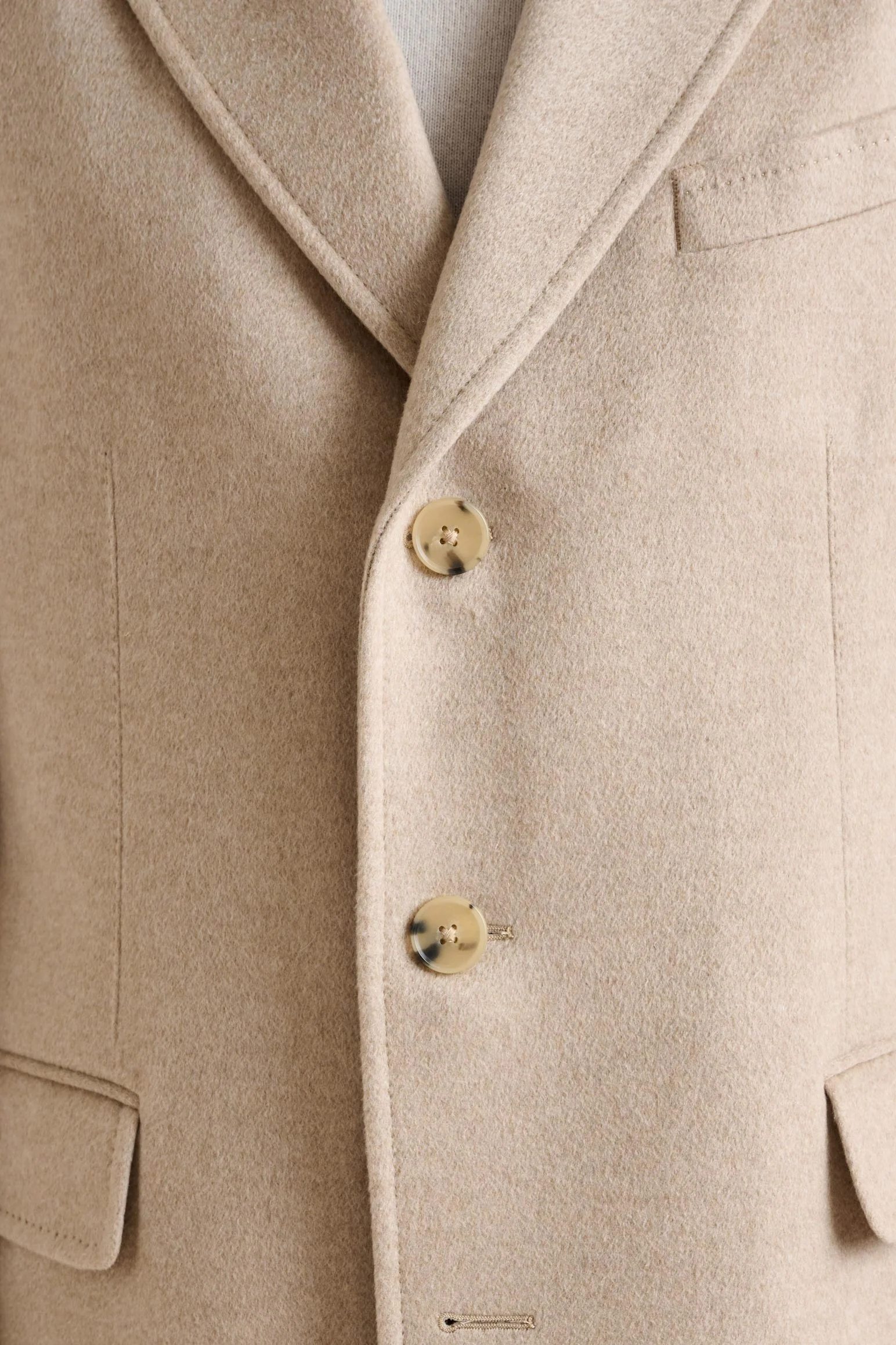 Beige 100% Cashmere Hereford Overcoat Zeus - Image 5