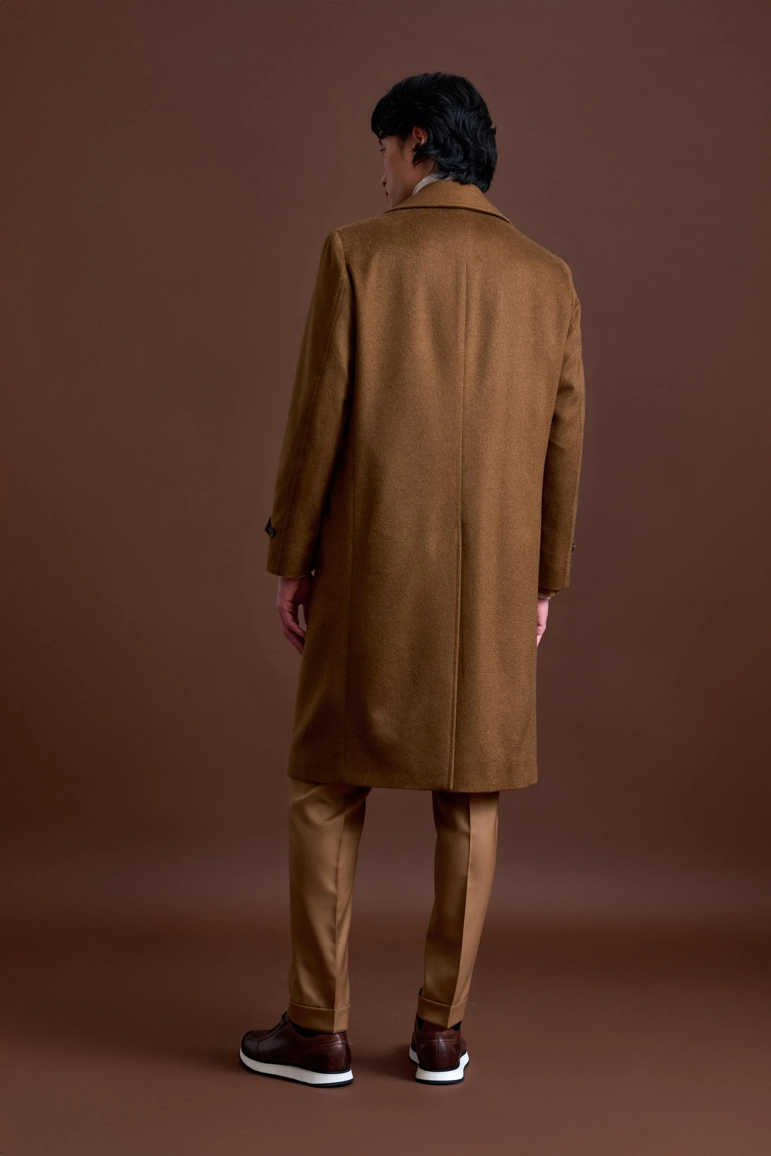 Brown 100% Cashmere Sheffield Overcoat Zeus - Image 4