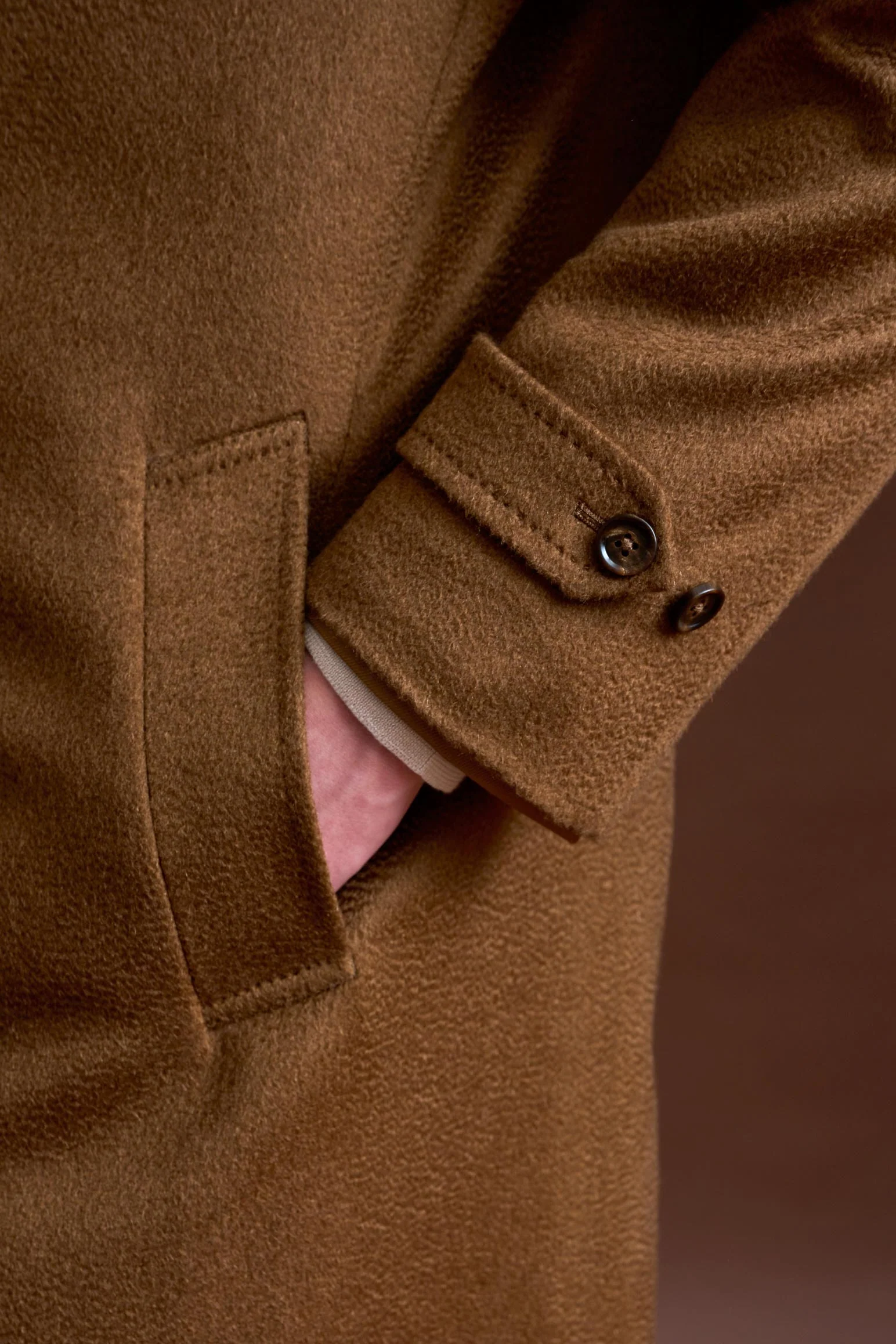 Brown 100% Cashmere Sheffield Overcoat Zeus - Image 7