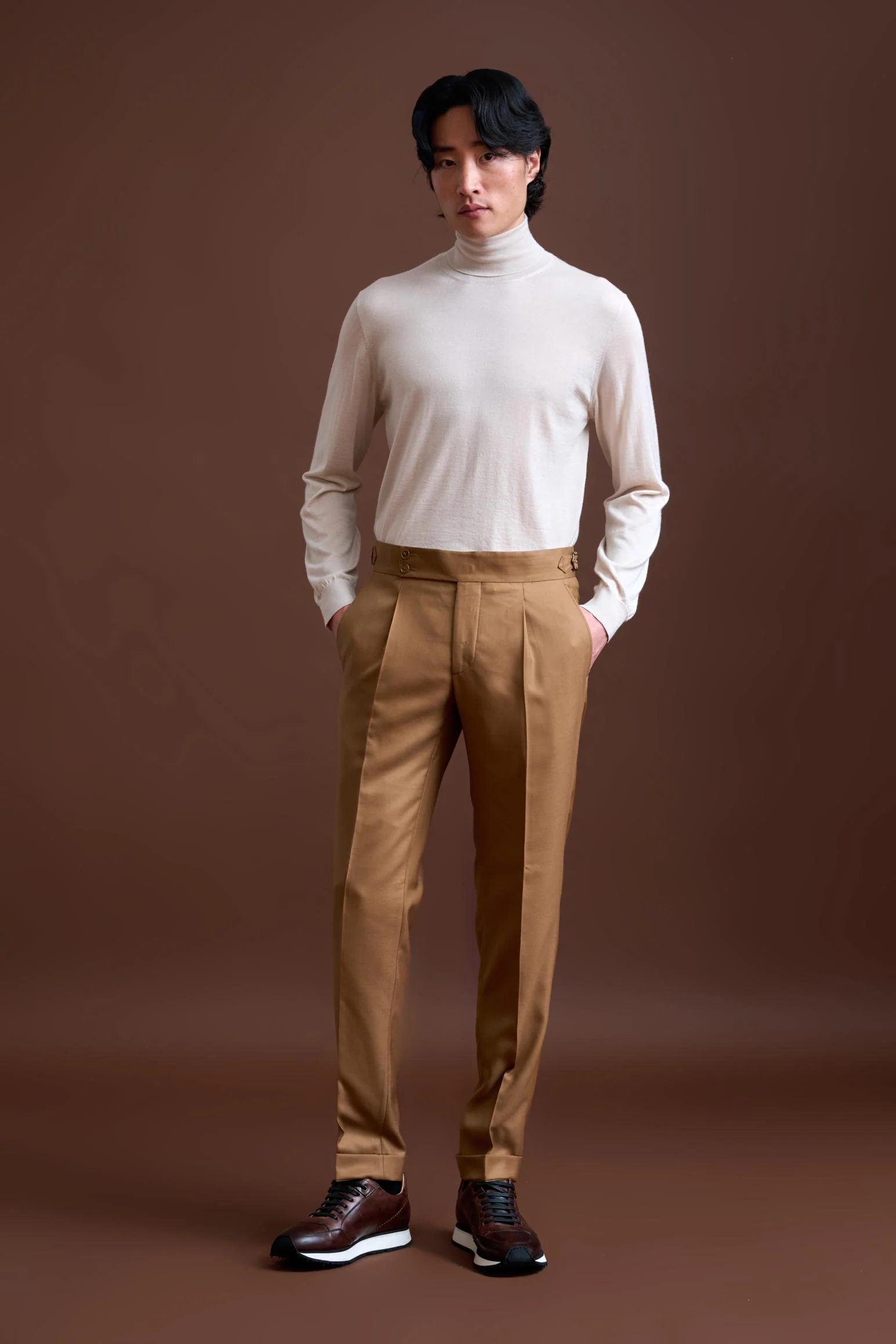 Brown 100% Cashmere Soho Suit Golden Gate - Image 12