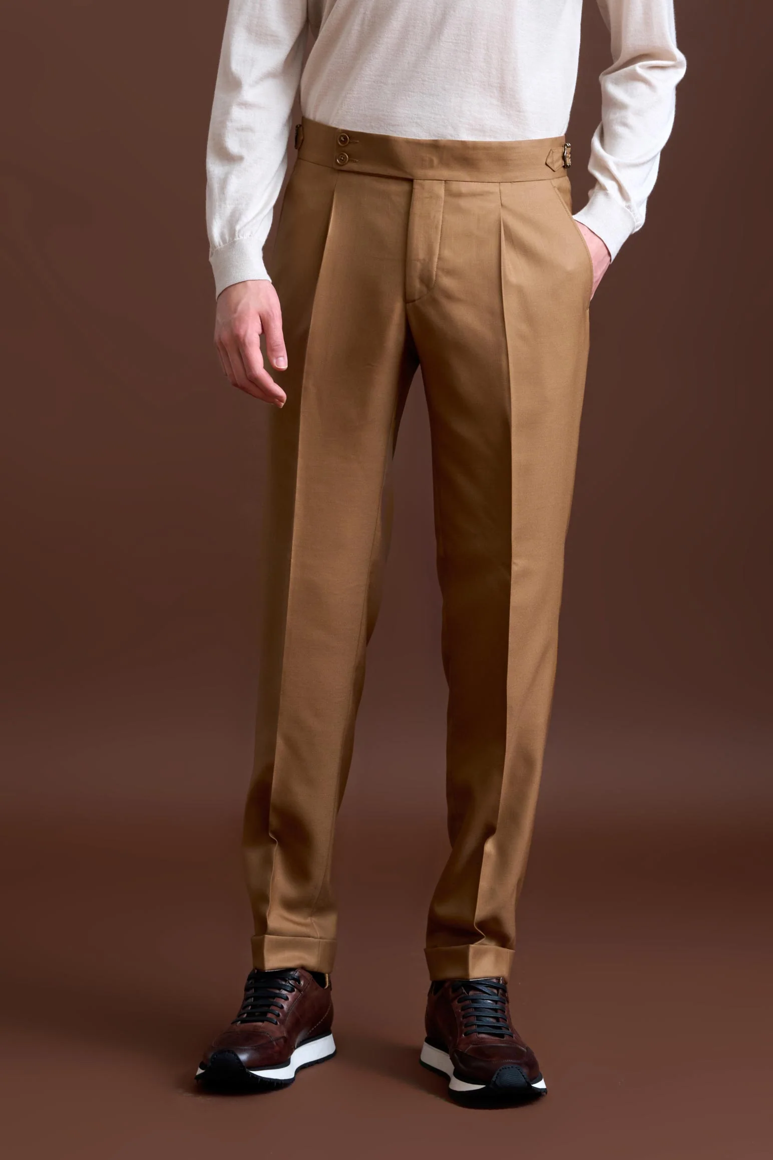 Brown 100% Cashmere Soho Suit Golden Gate - Image 13