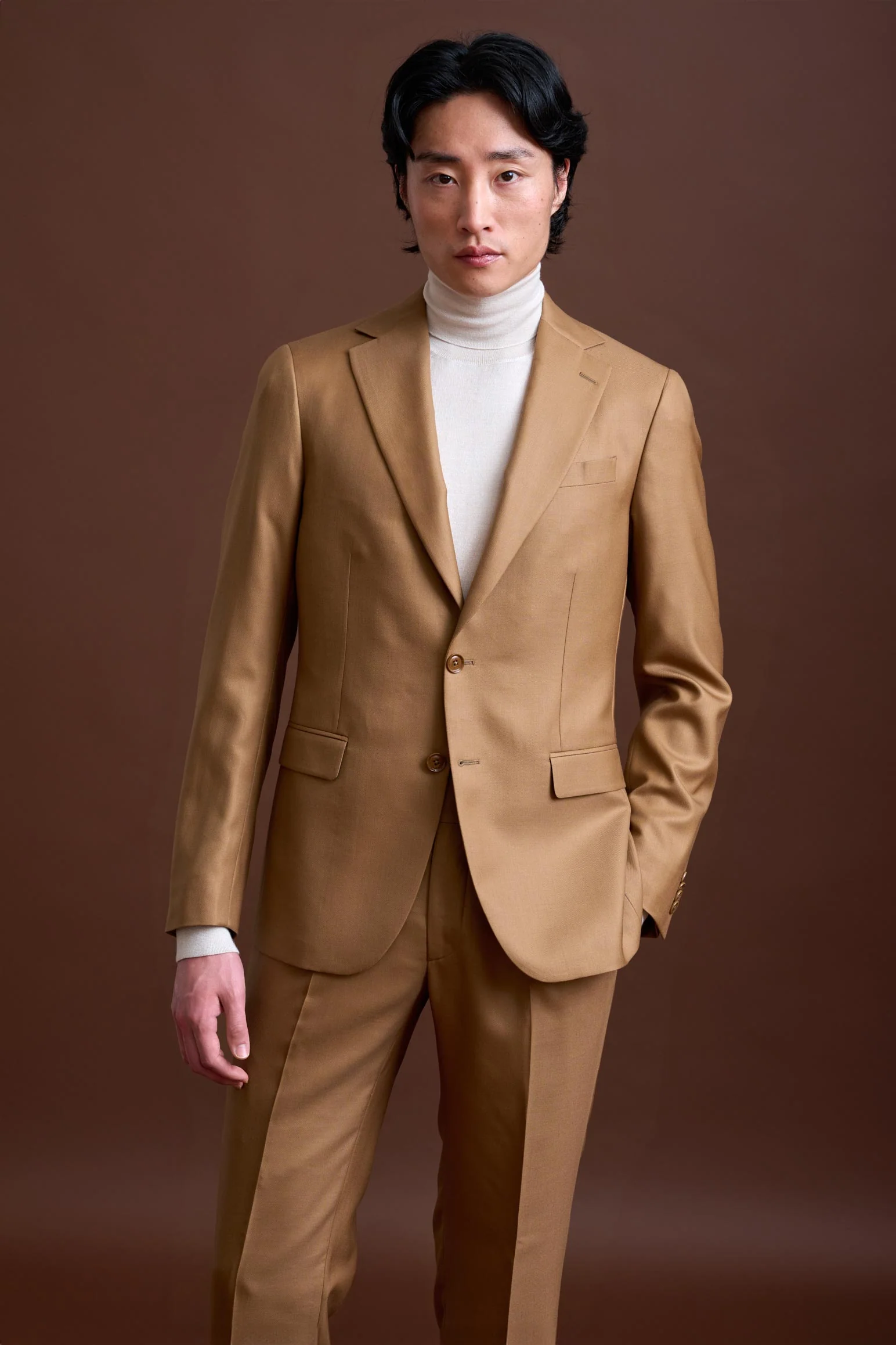 Brown 100% Cashmere Soho Suit Golden Gate - Image 6