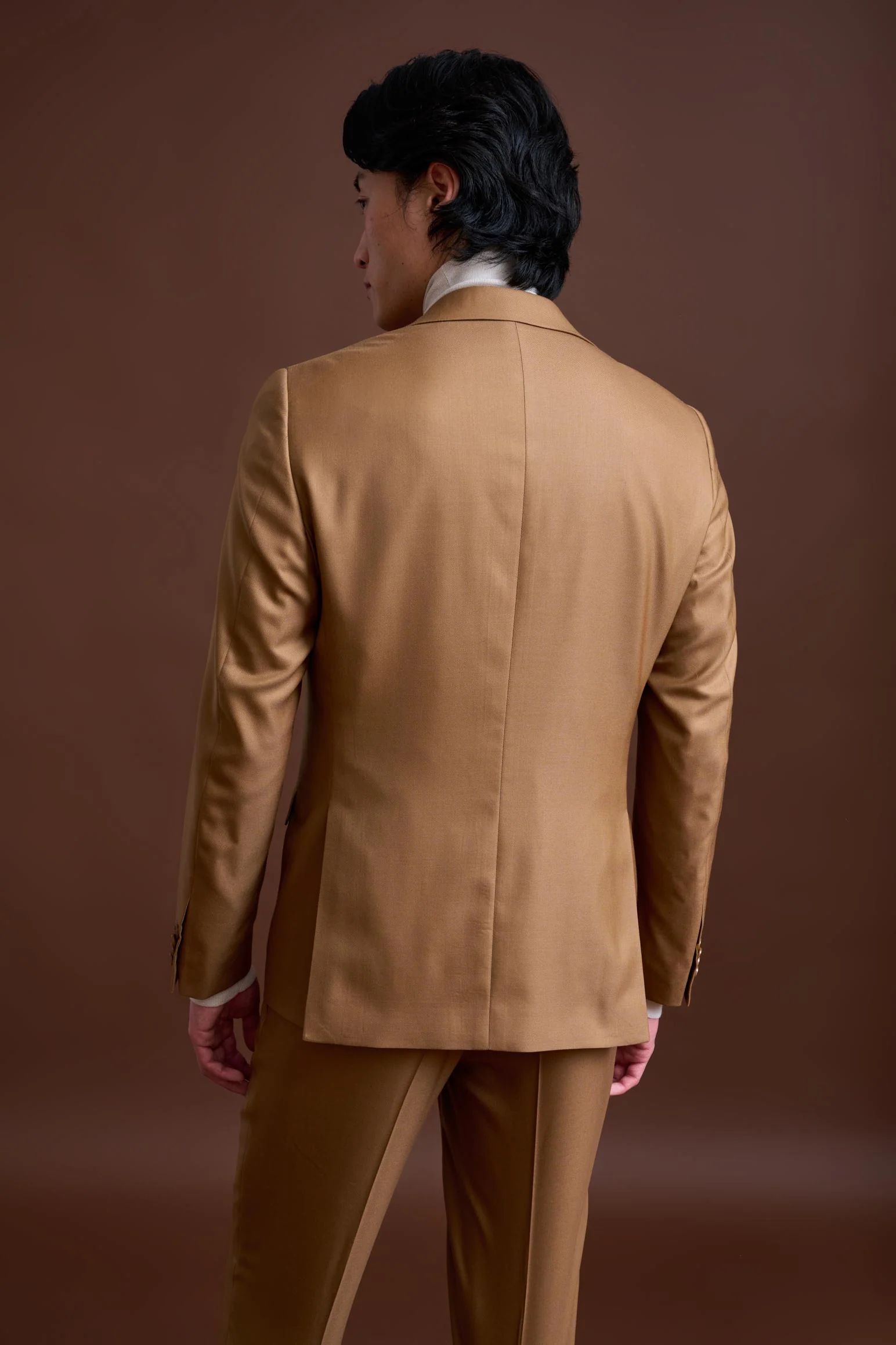 Brown 100% Cashmere Soho Suit Golden Gate - Image 8