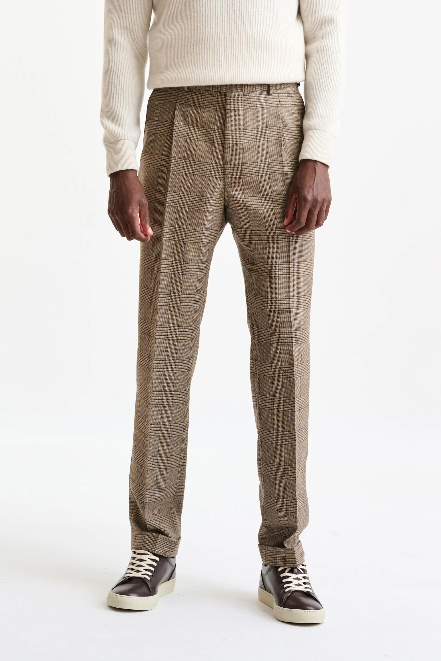 Brown 100% Wool Farley Trousers Freestyle