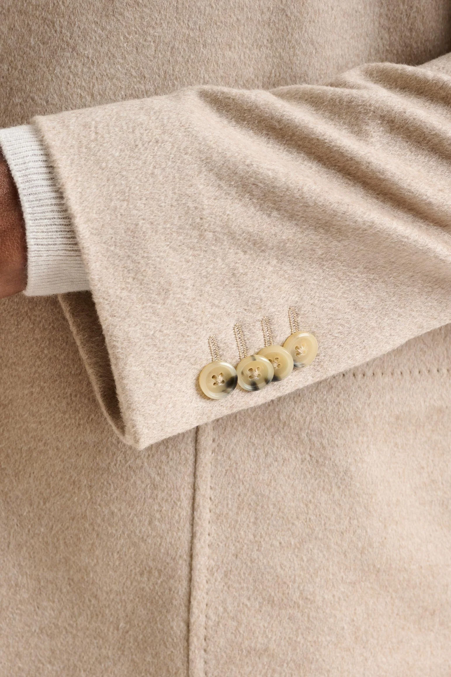Brown 100% Cashmere Chelsea Shirt Jacket Zeus - Image 2