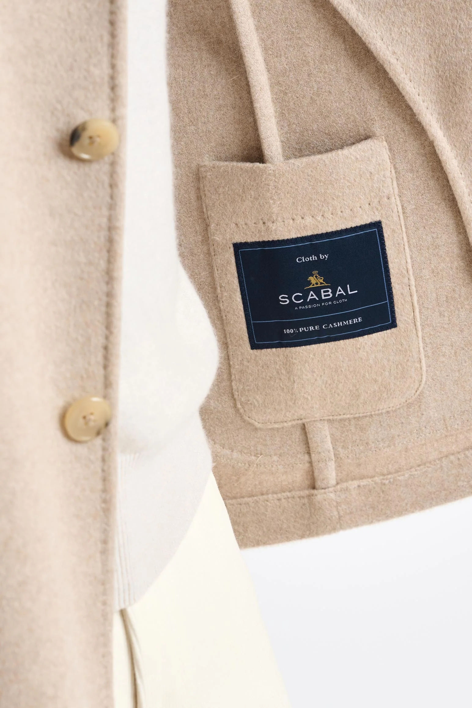 Brown 100% Cashmere Chelsea Shirt Jacket Zeus - Image 3