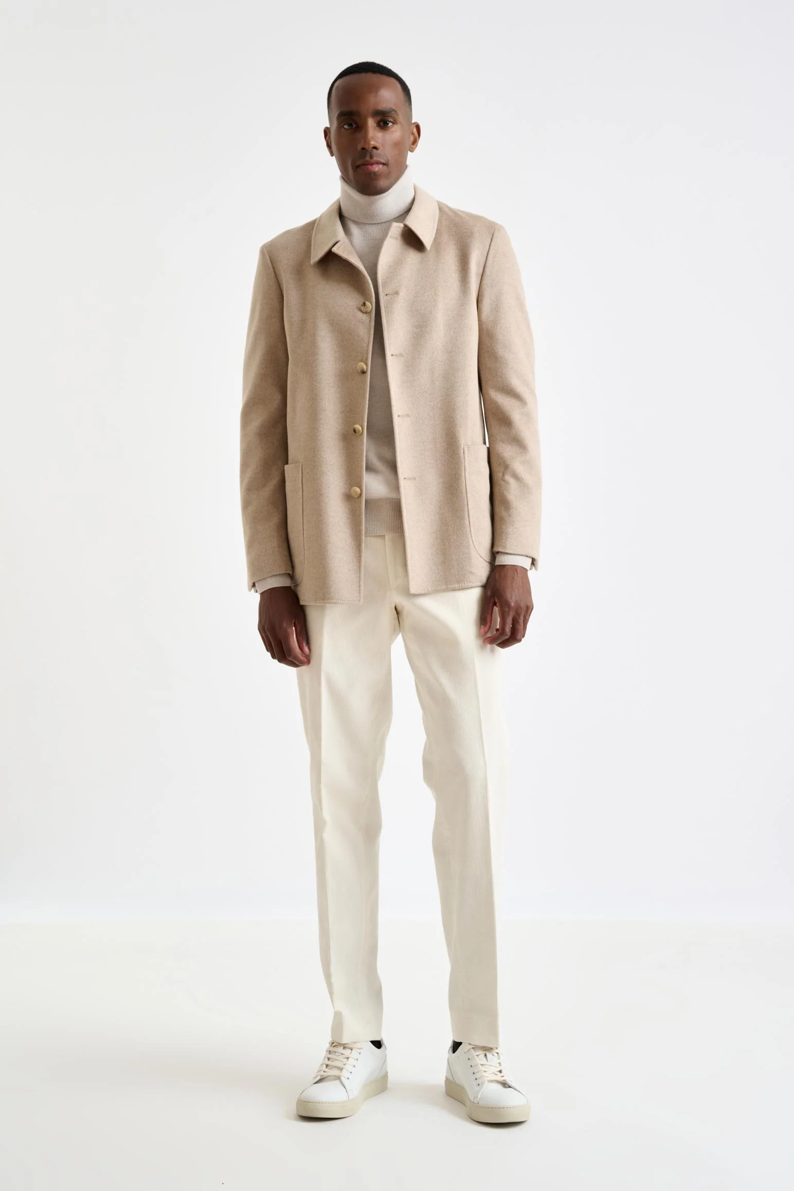Brown 100% Cashmere Chelsea Shirt Jacket Zeus - Image 4
