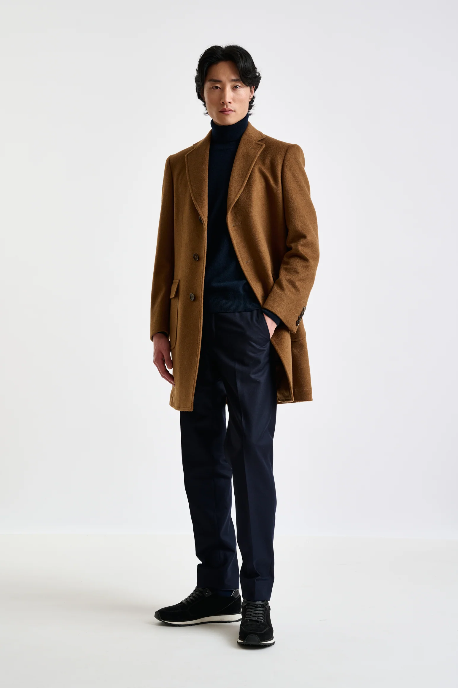 Brown 100% Cashmere Lincoln Overcoat - Image 2