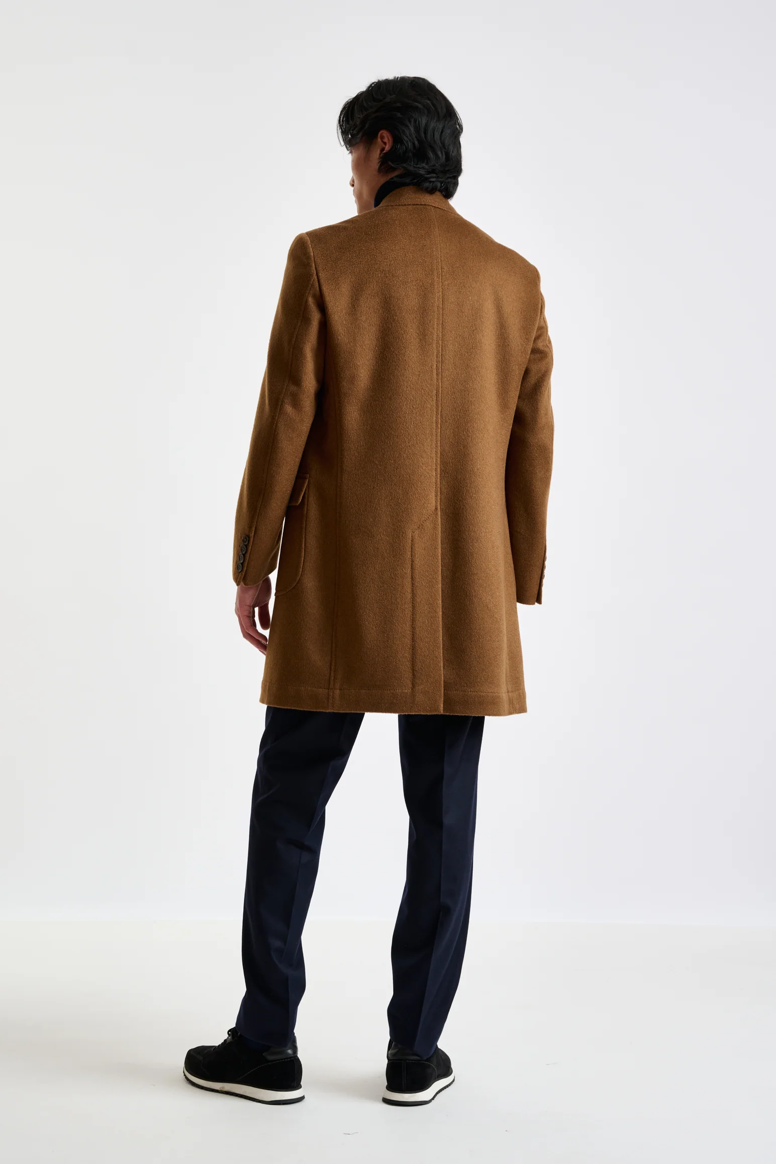 Brown 100% Cashmere Lincoln Overcoat - Image 3