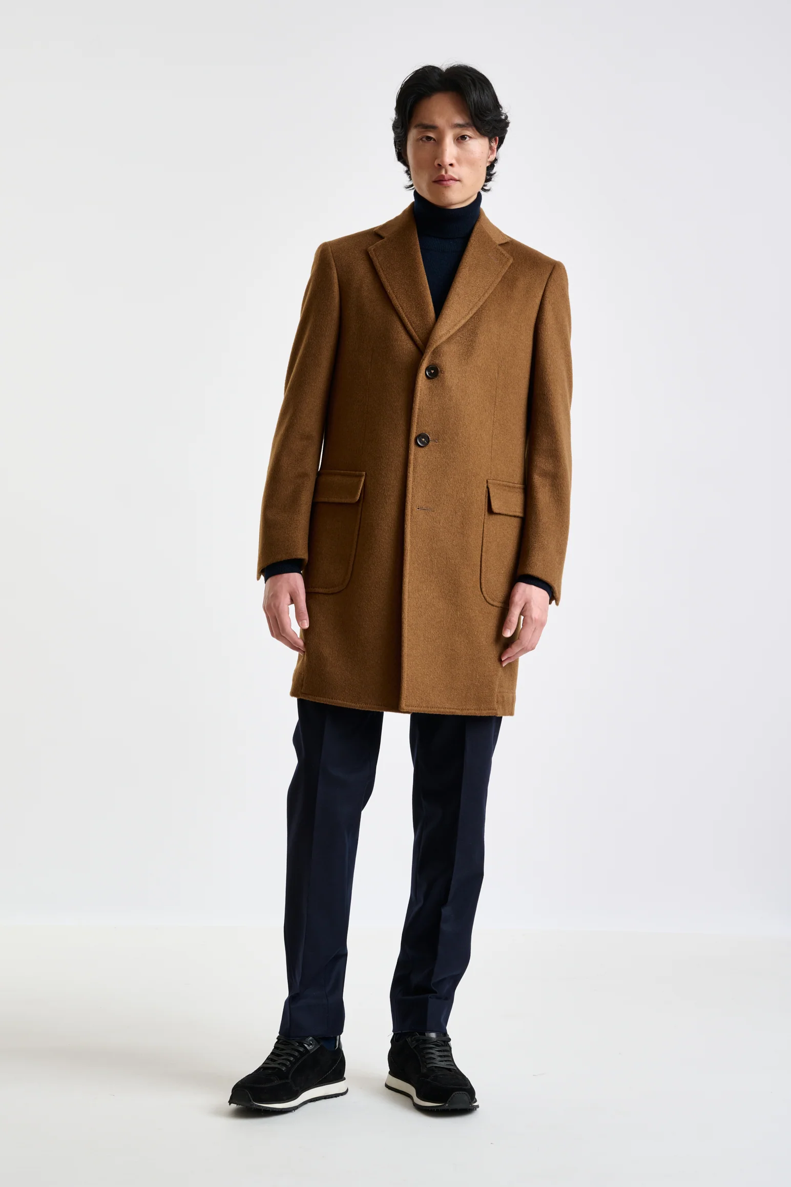 Brown 100% Cashmere Lincoln Overcoat - Image 4