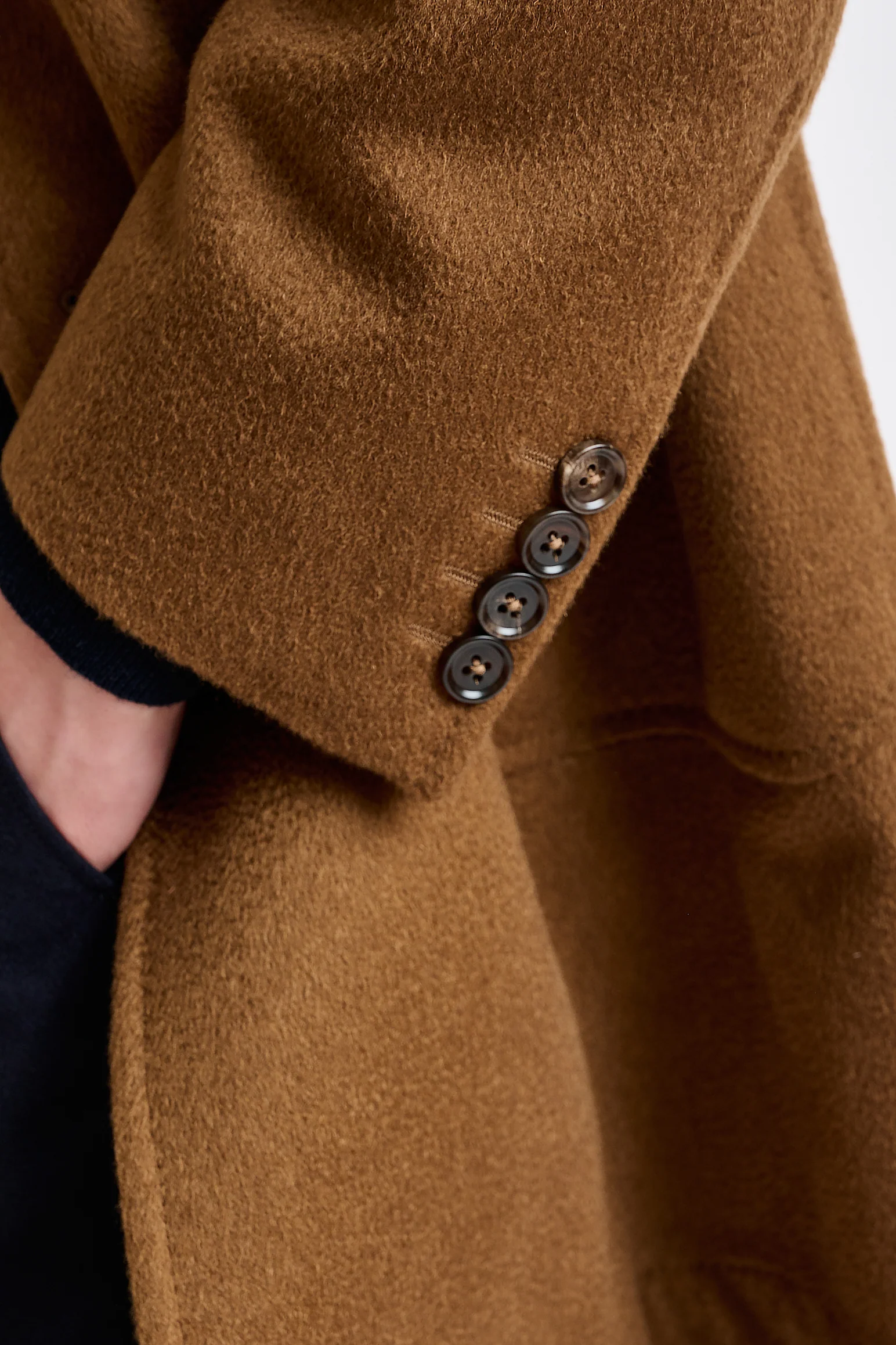 Brown 100% Cashmere Lincoln Overcoat - Image 5
