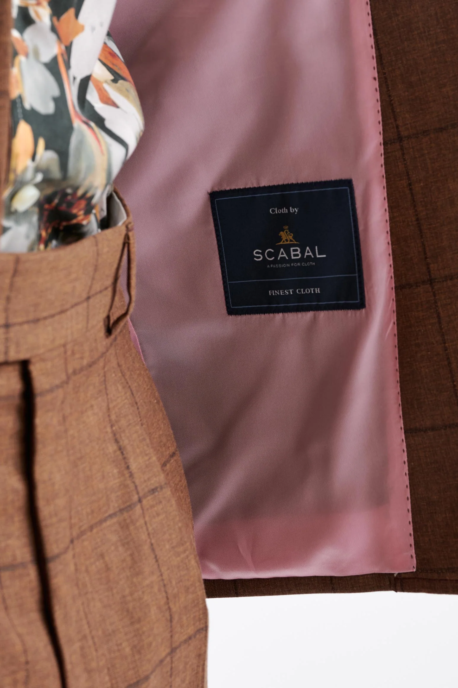 Brown Check Wool & Cotton Kenton Jacket Lifestyle - Image 4