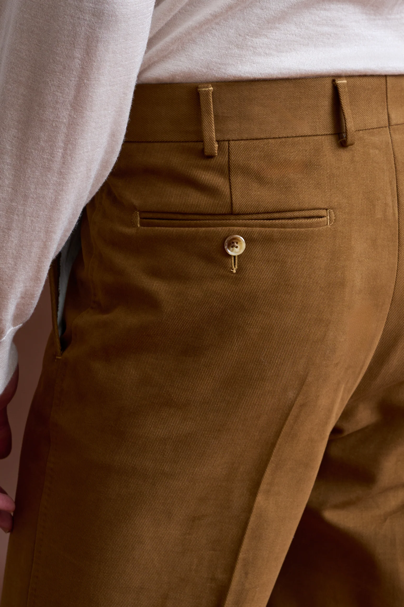 Brown Cotton & Cashmere Farley Trousers - Image 4