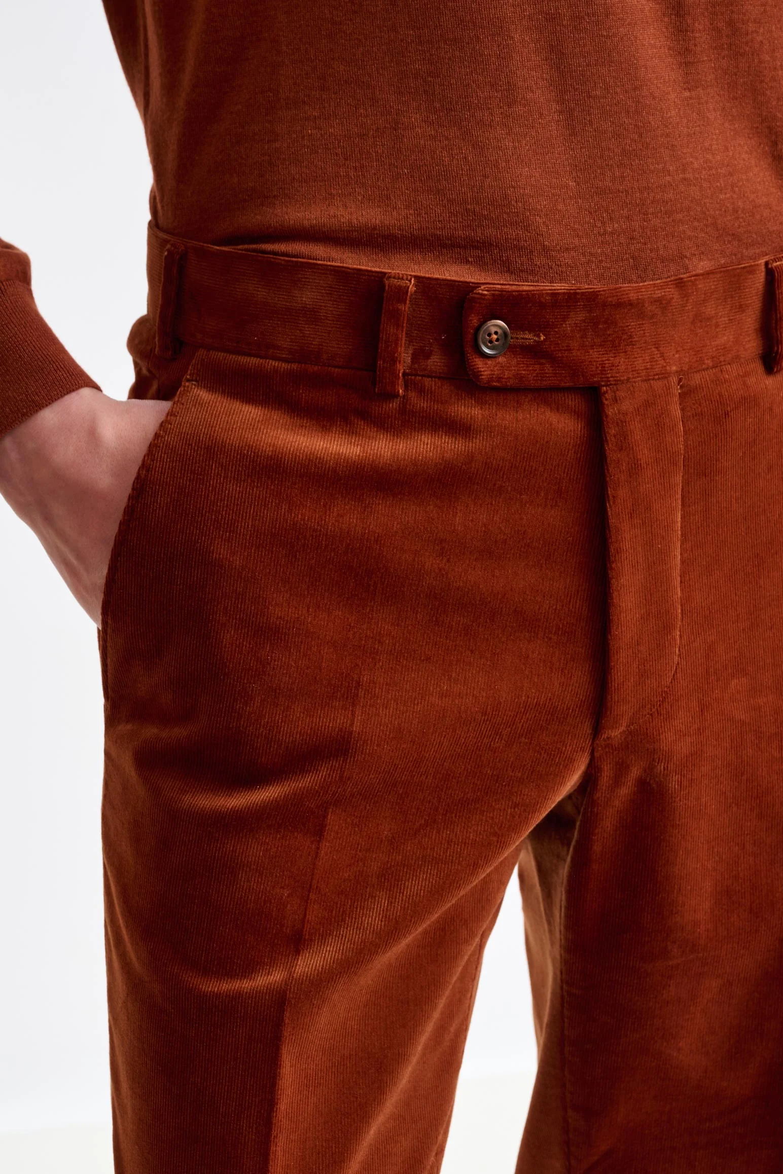 Brown Cotton Gibbet Trousers Corduroy - Image 2