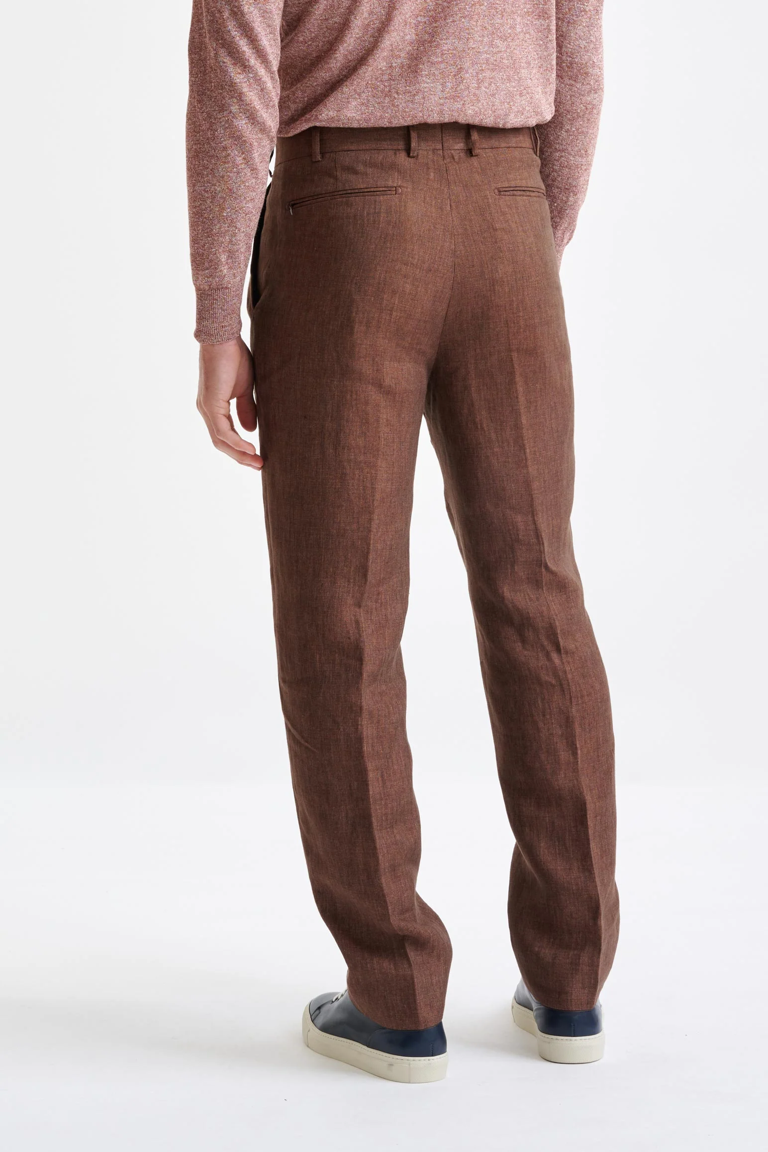 Brown Linen Farley Trousers Pure Linen - Image 5