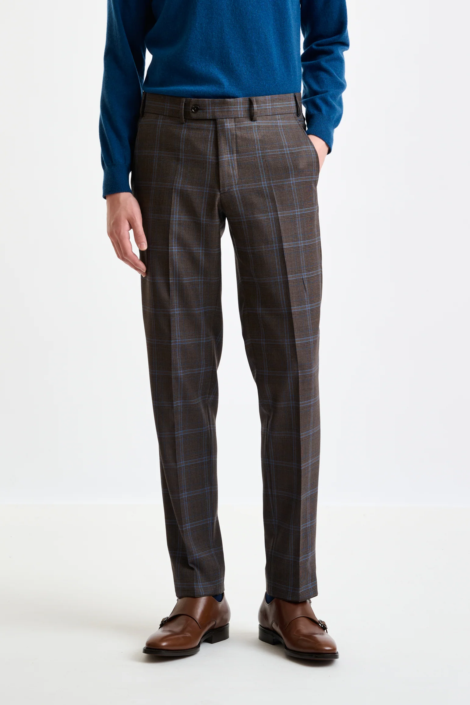 Brown Super 110's Wool Soho Suit Galaxy - Image 10
