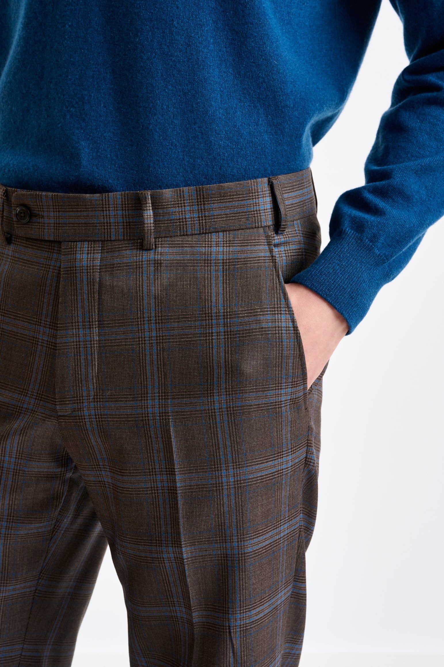 Brown Super 110's Wool Soho Suit Galaxy - Image 12