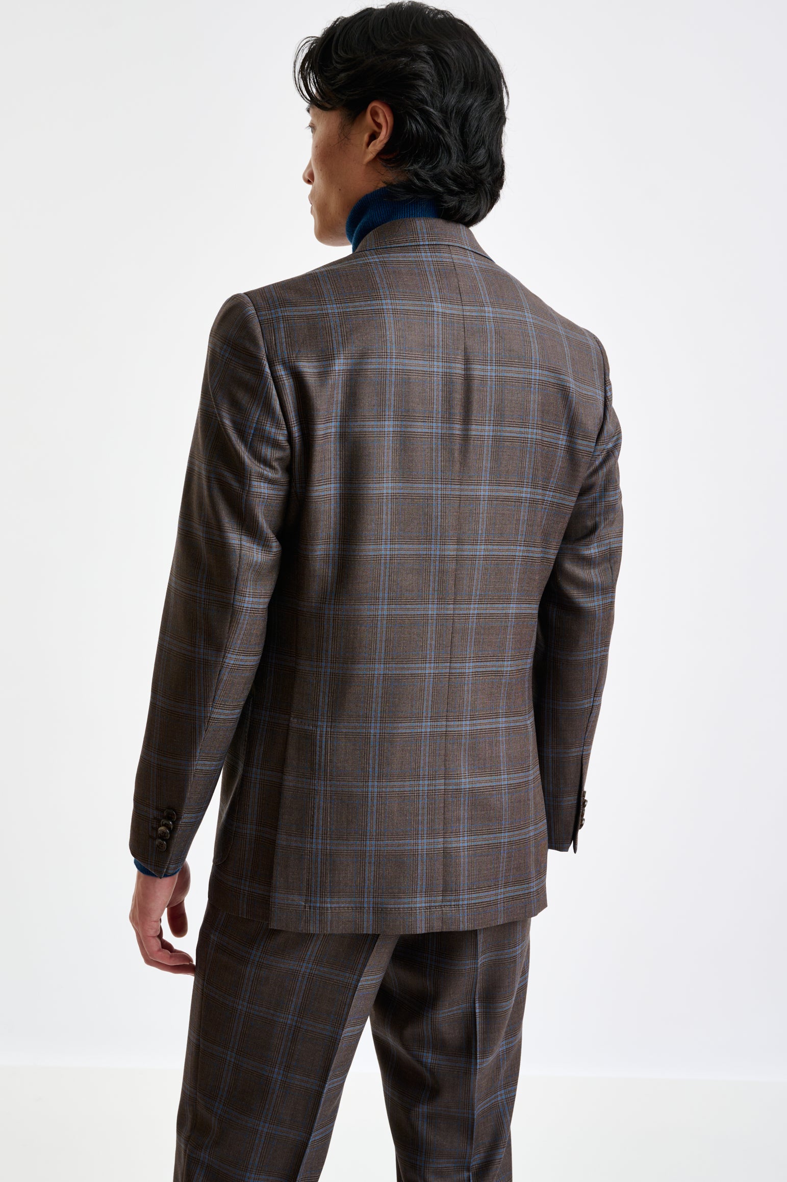 Brown Super 110's Wool Soho Suit Galaxy - Image 8