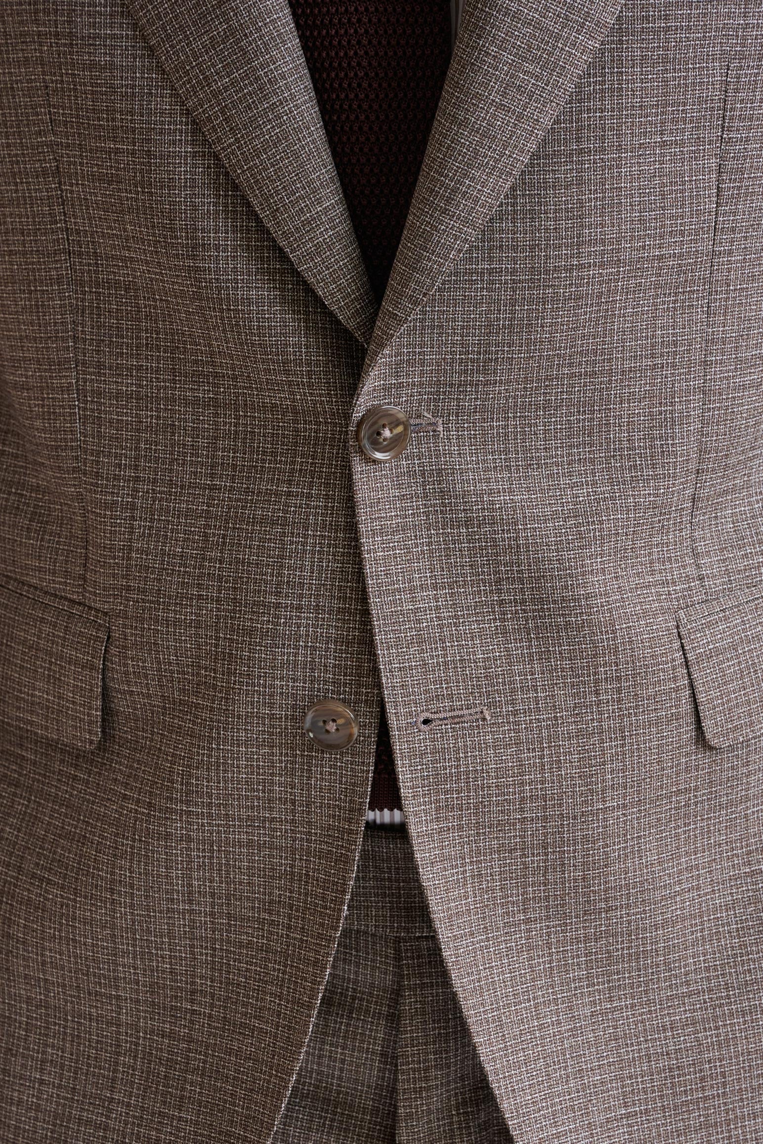 Brown White Wool Soho Suit Lifestyle - Image 3