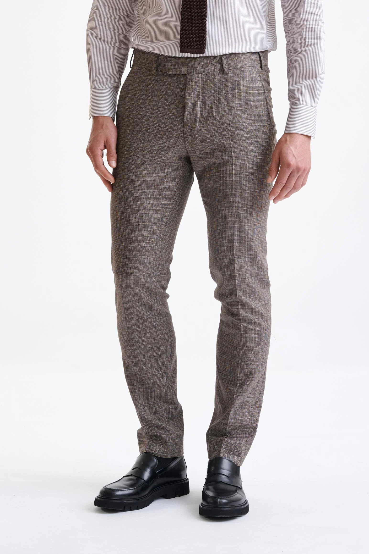 Brown White Wool Soho Suit Lifestyle - Image 9