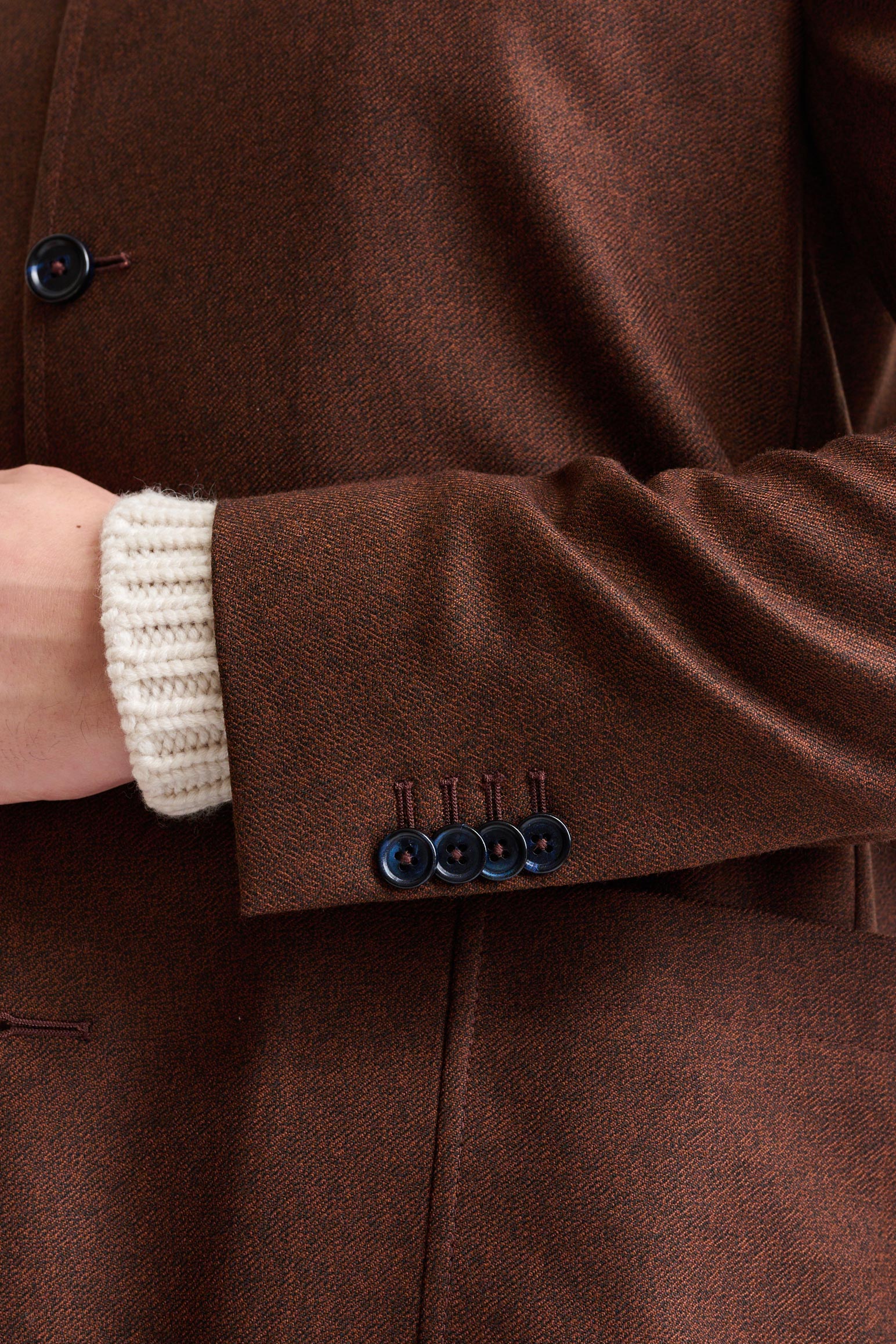 Brown Wool Chelsea Shirt Jacket Harmony - Image 2