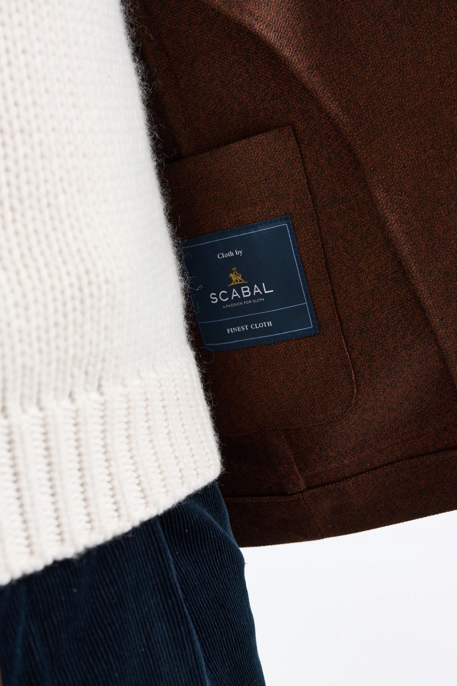 Brown Wool Chelsea Shirt Jacket Harmony - Image 3