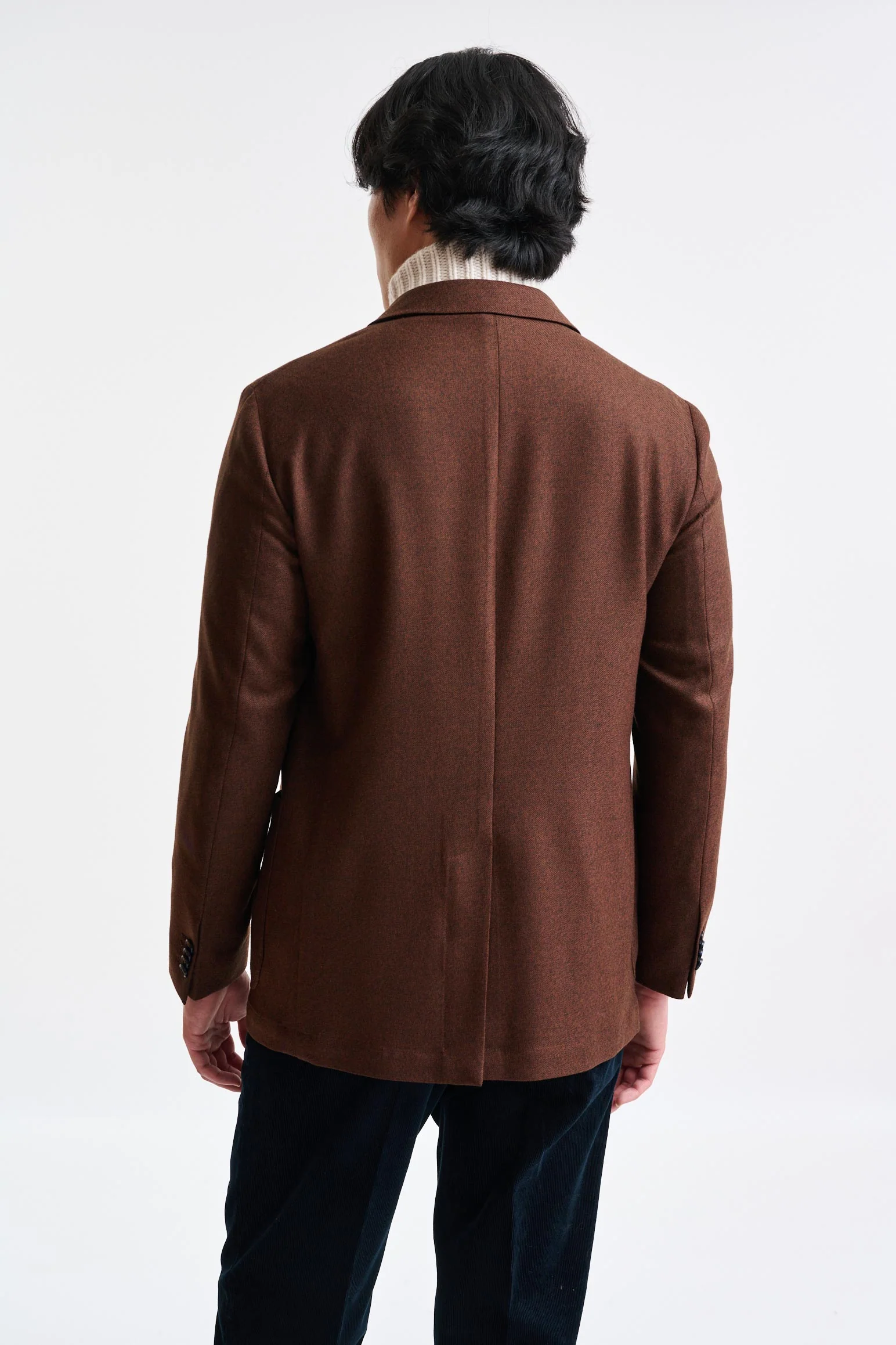 Brown Wool Chelsea Shirt Jacket Harmony - Image 7