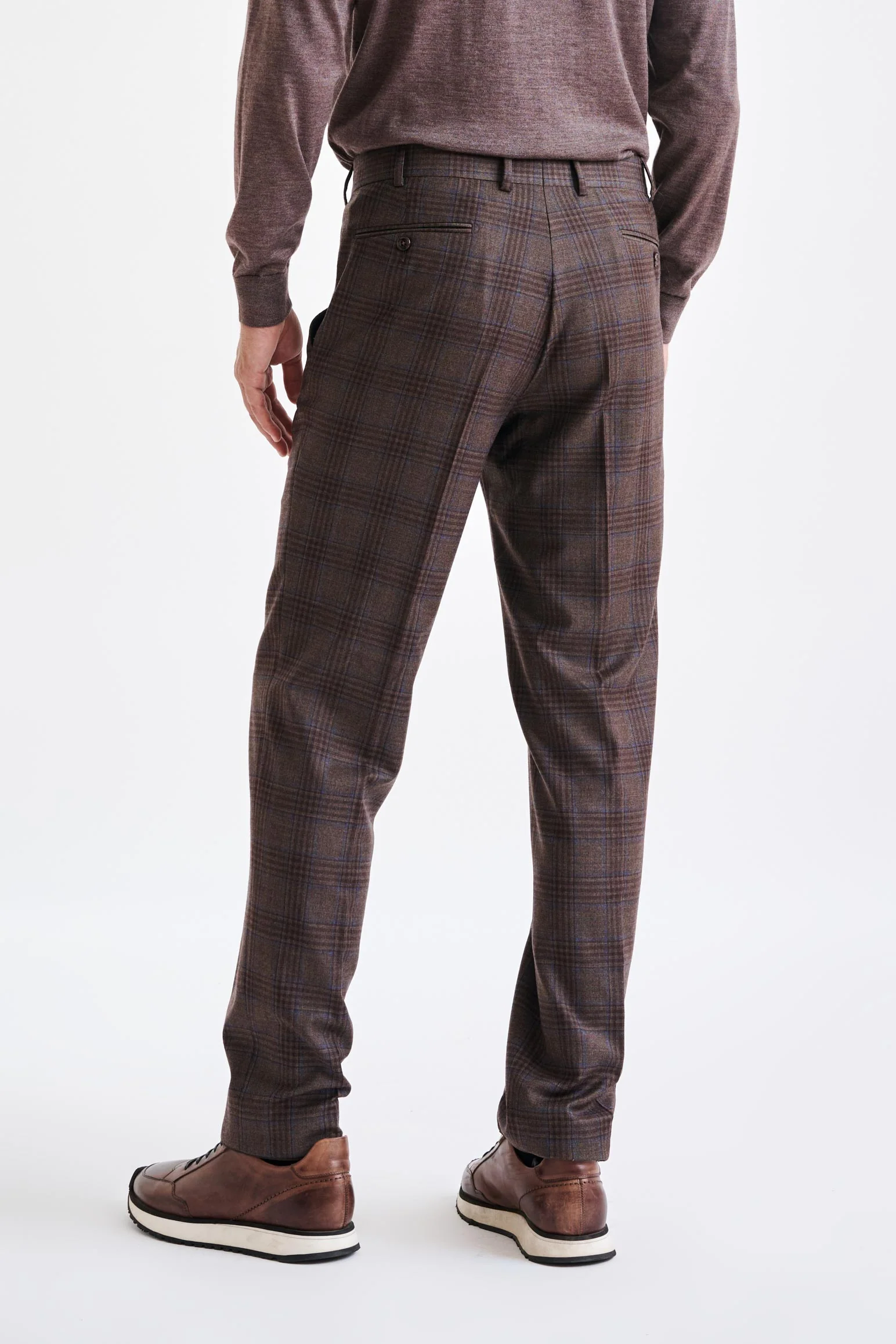 Brown Super 130's Wool Farley Trousers Hybrid - Image 5