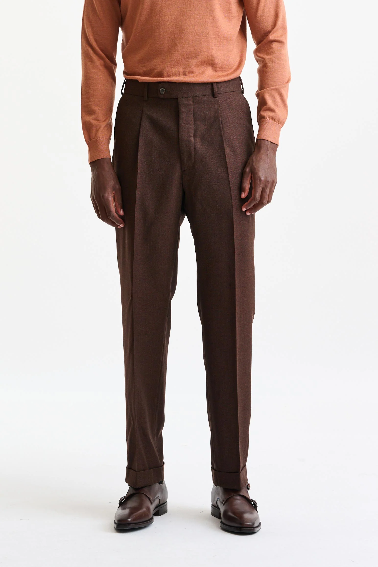 Brown Wool Farley Trousers Freestyle