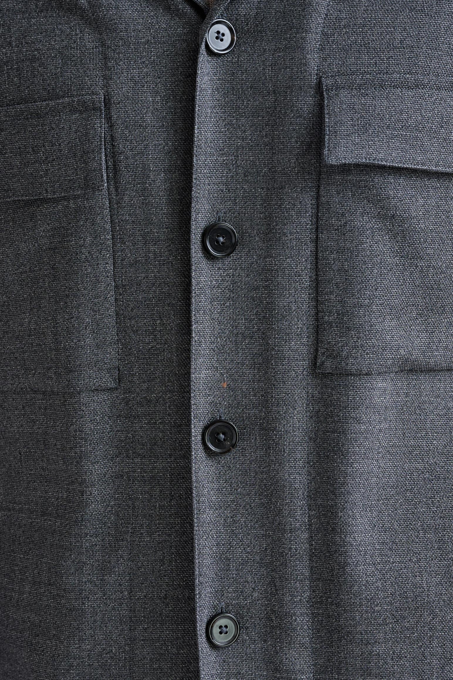 Grey Wool Plymouth Overshirt Connect - Image 4