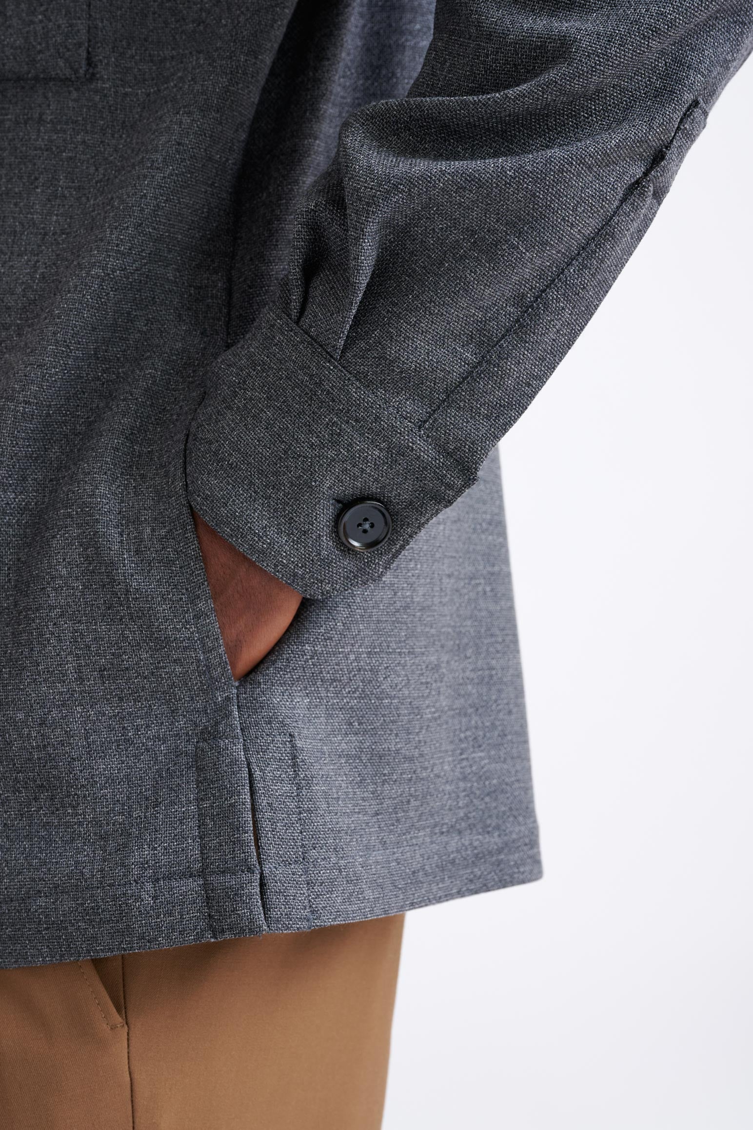 Grey Wool Plymouth Overshirt Connect - Image 5