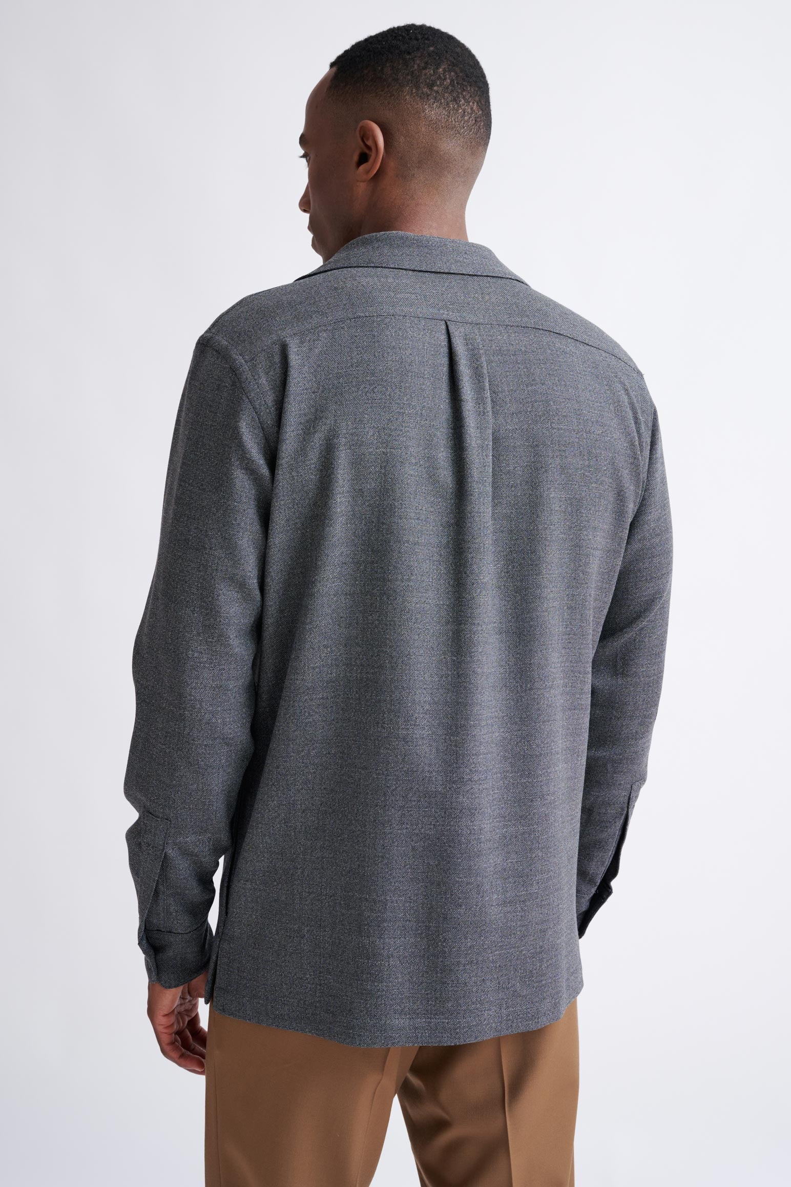 Grey Wool Plymouth Overshirt Connect - Image 7