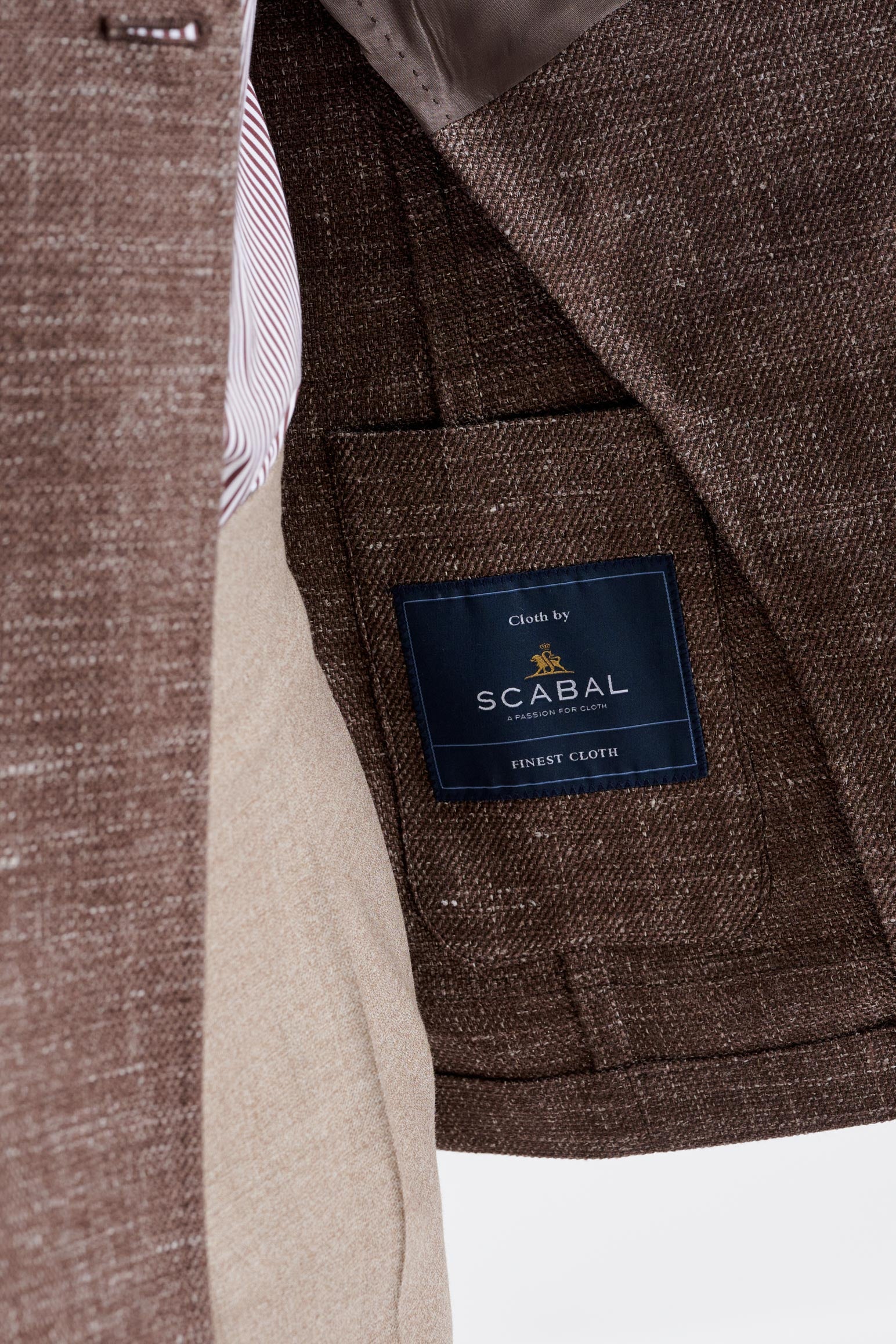 Brown Wool & Silk Kenton Jacket Amalfi Trend - Image 4