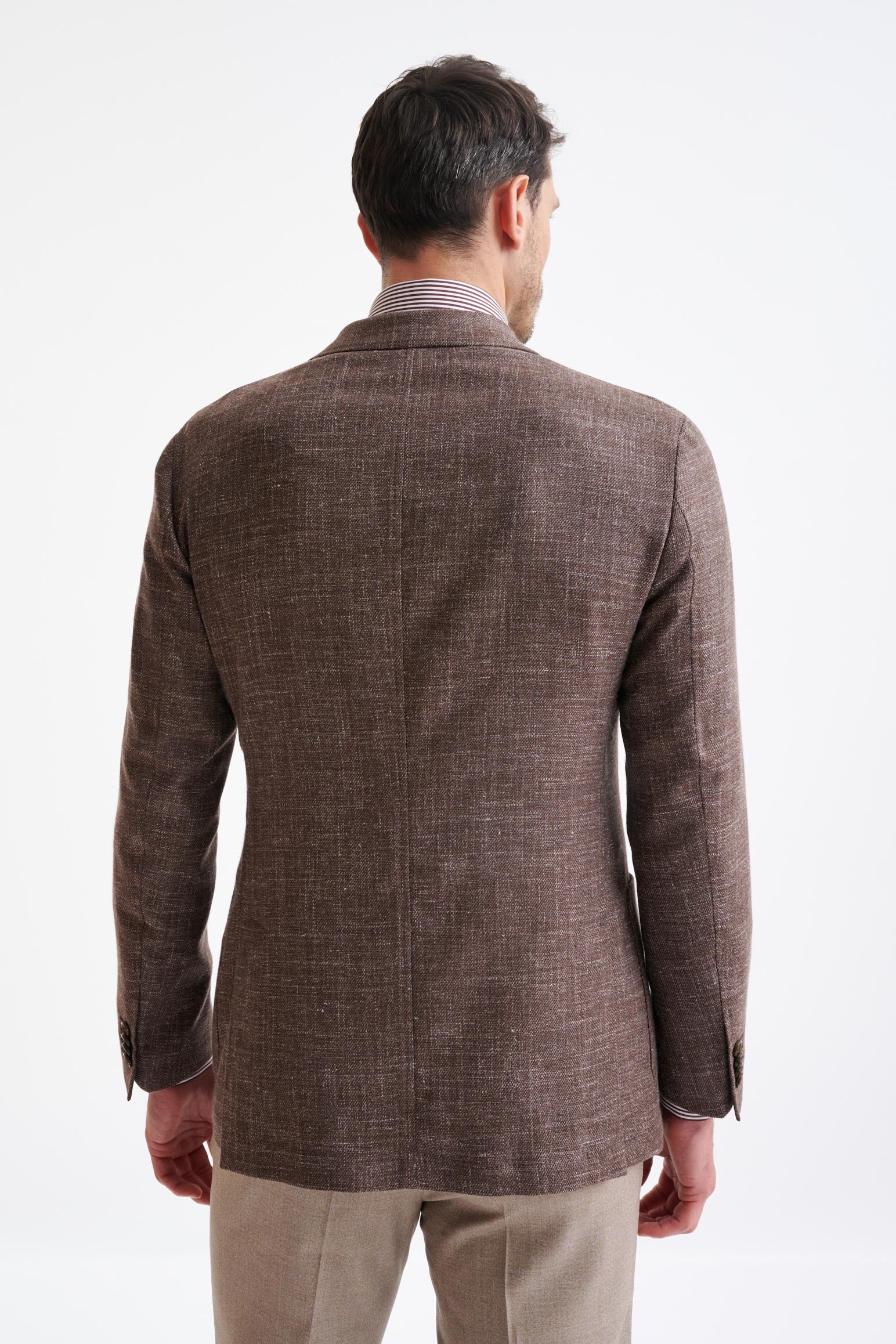 Brown Wool & Silk Kenton Jacket Amalfi Trend - Image 8