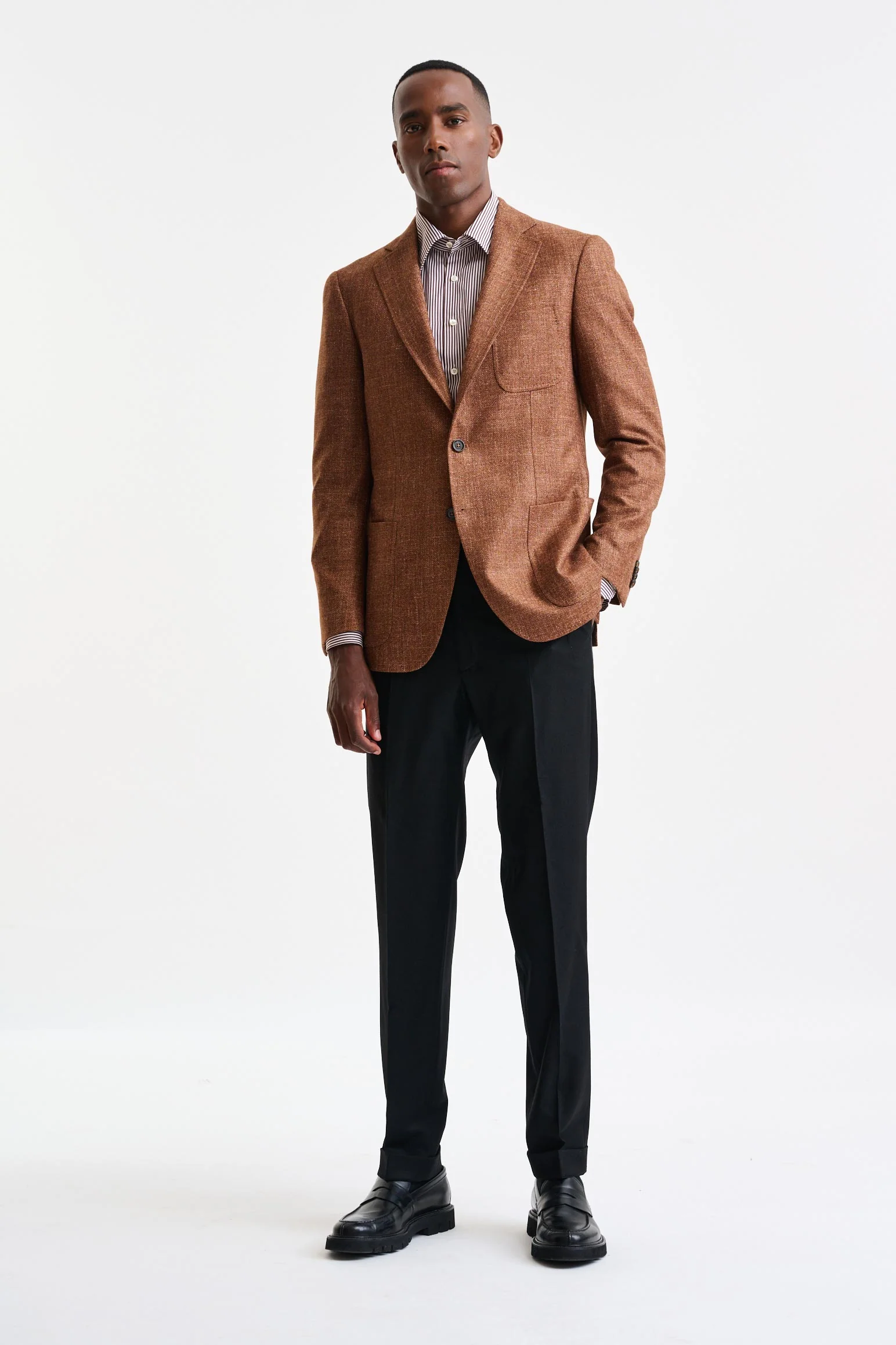 Brown Wool and Silk Soho Jacket Trend - Image 4