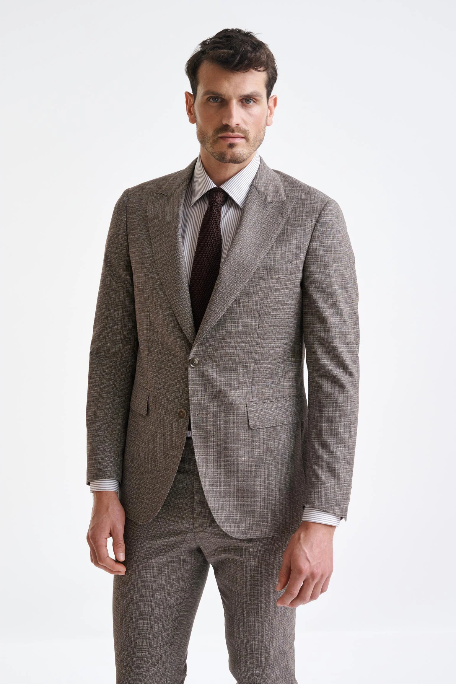 Brown Wool Super 100's Soho Jacket Lifestyle