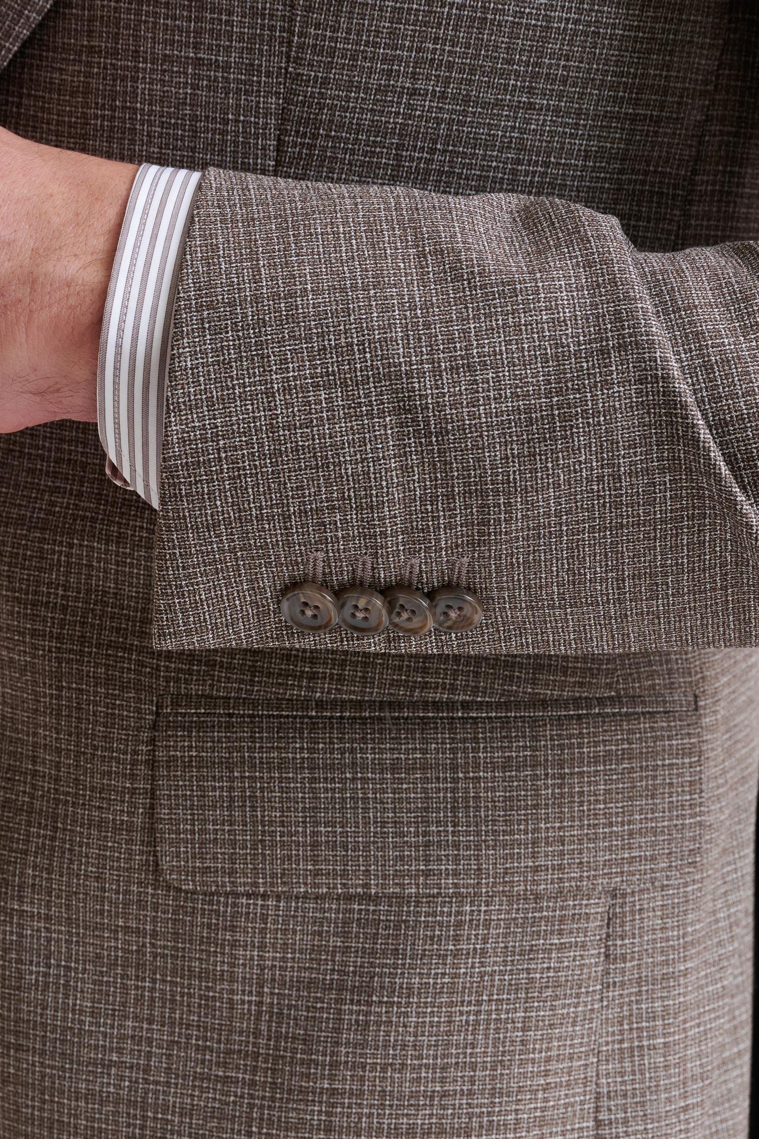 Brown Wool Super 100's Soho Jacket Lifestyle - Image 2